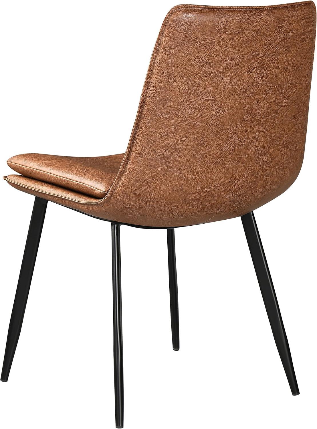 Coaster Ortega Faux Leather Padded Seat Dining Side Chair Coffee