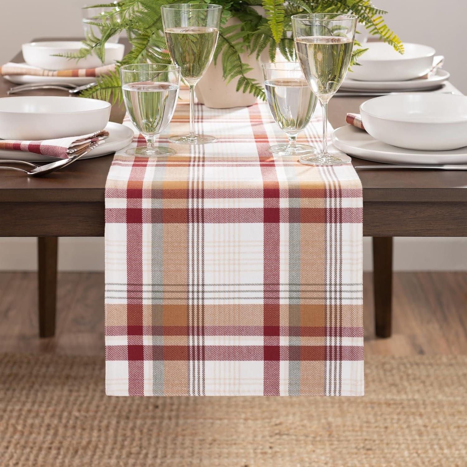 Seneca Plaid Harvest Cotton Table Runner 13x70