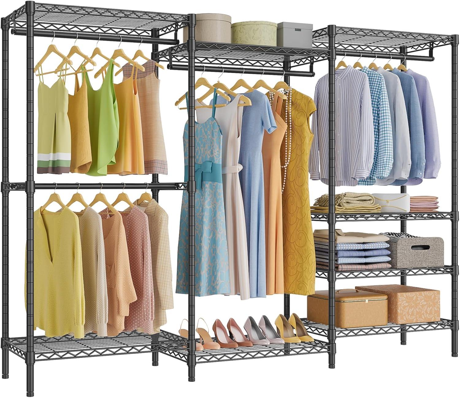 VIPEK V5 Plus Large Portable Closet Rack Freestanding Wardrobe Closet, Heavy Duty Multi-Functional Clothes Rack