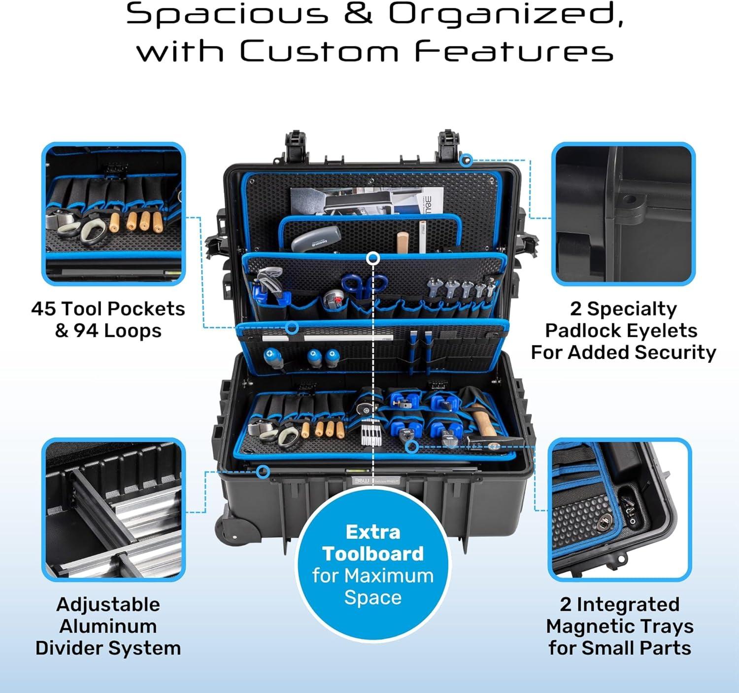 B&W International BW International - Spacious and Convertible Tool Case for Service Technician - Jumbo 6700