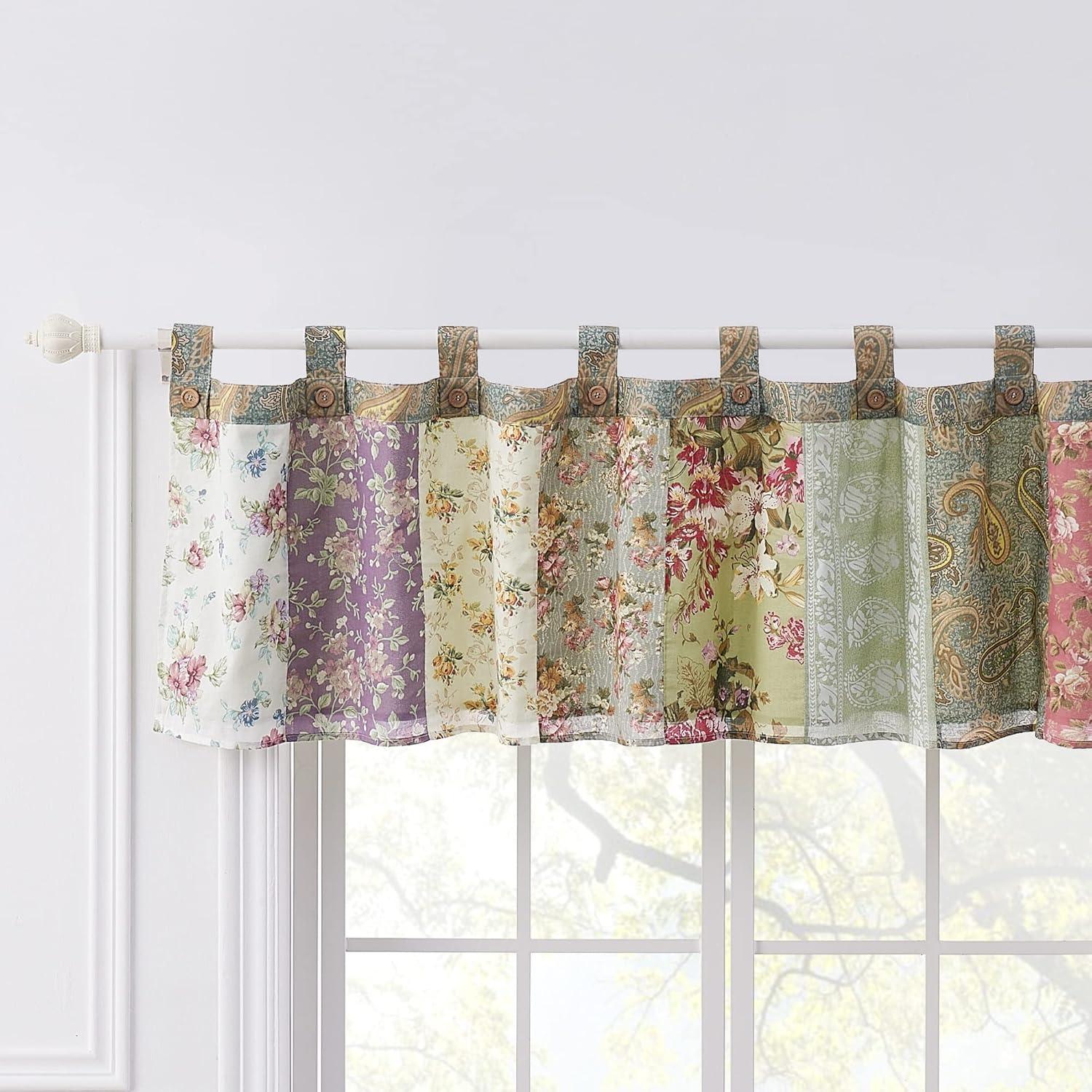 Blooming Prairie Cotton Tailored  84" Window Valance