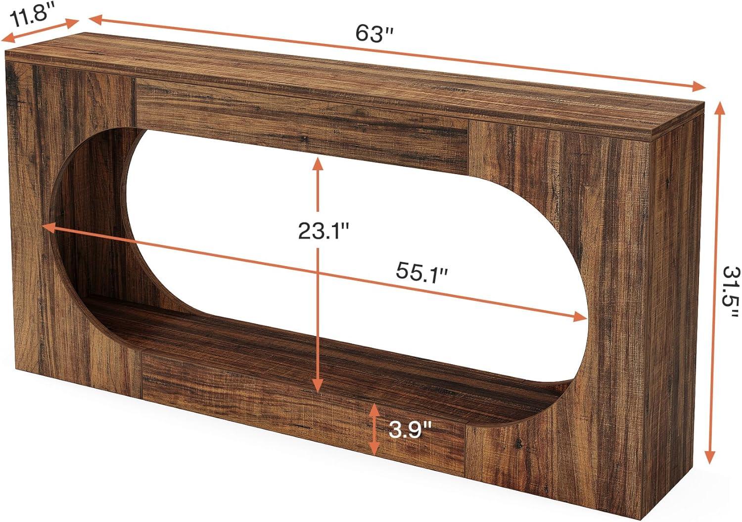 Millwood Pines 63-Inch Console Table,Narrow Sofa Table Behind Couch