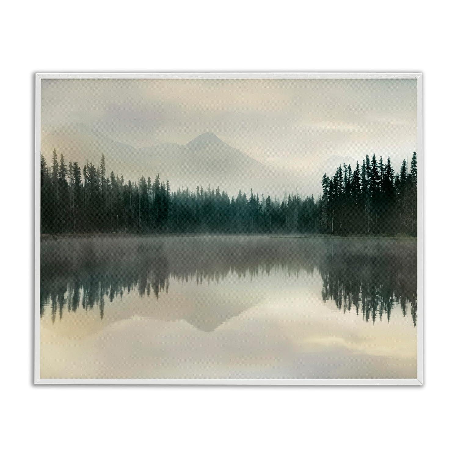 Stupell Industries Foggy Lake Forest Landscape Soft Nature Water Reflection by Danita Delimont - Photograph