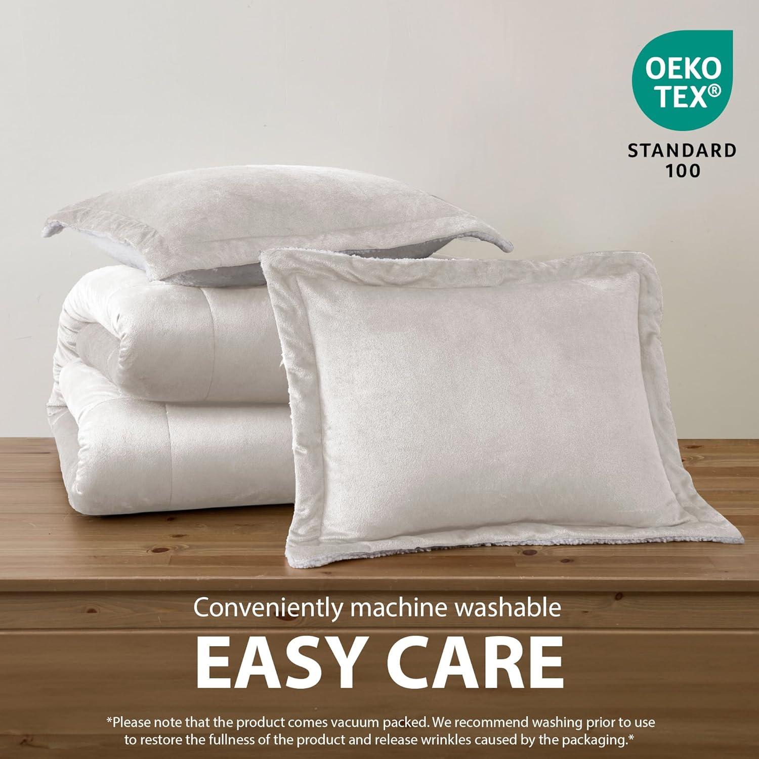 Ultra Plush Reversible Micro-Mink and Sherpa 3-Piece Comforter Set