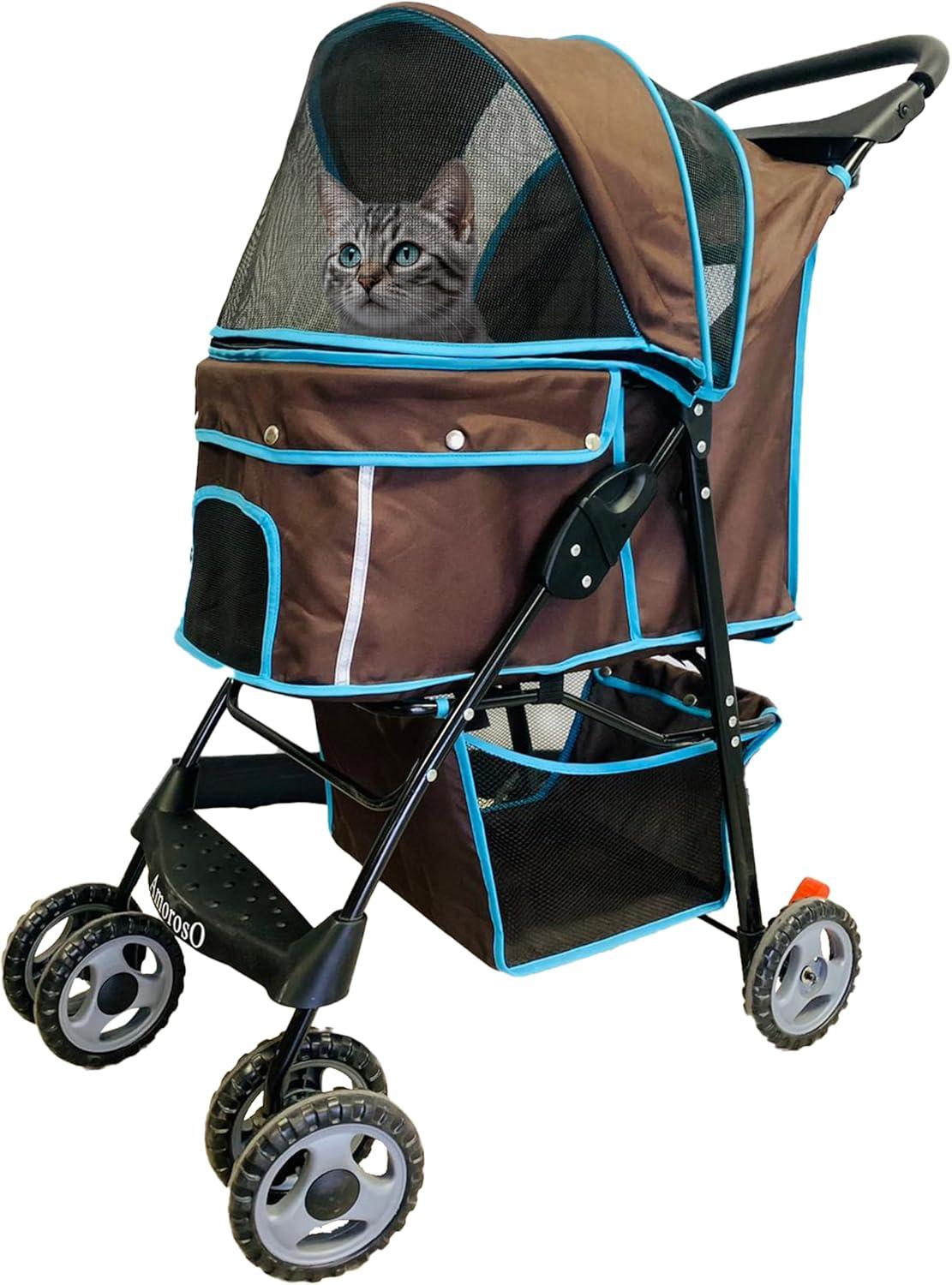 AmorosO Foldable Pet Stroller