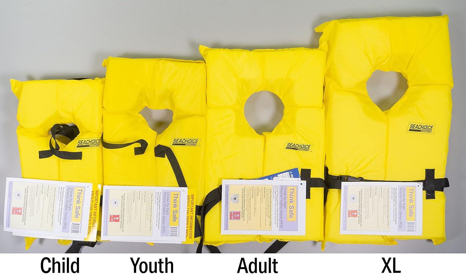 Seachoice Life Jacket XL, Yellow