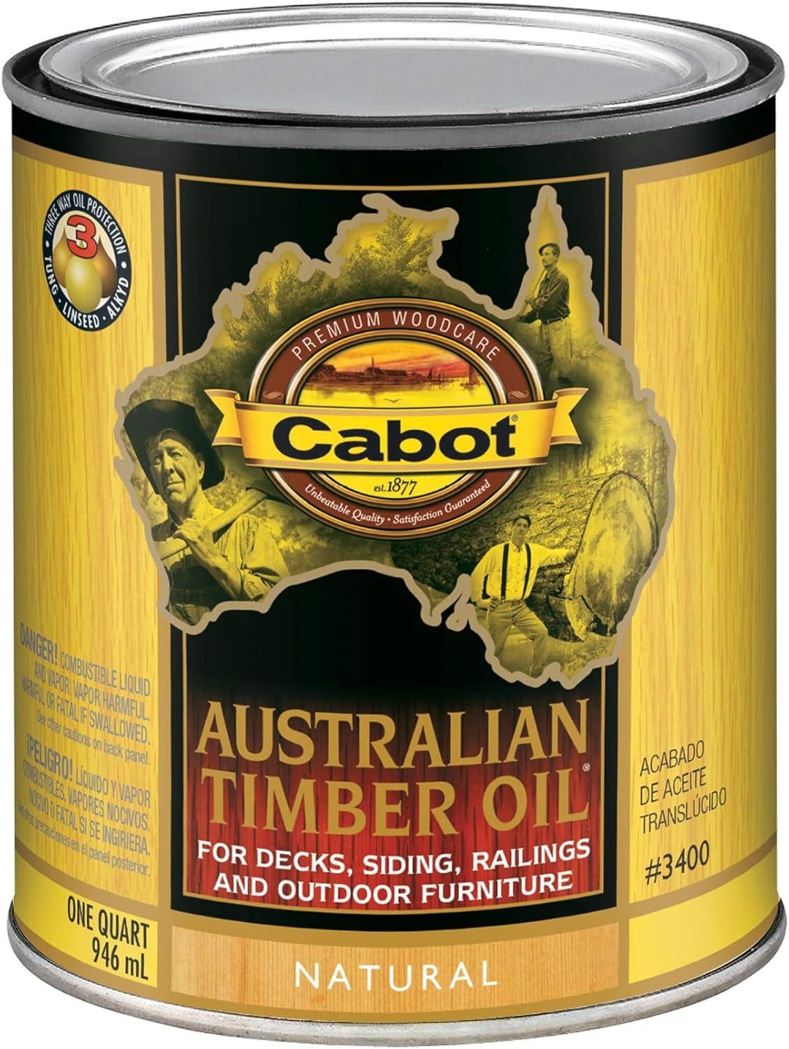 Cabot Australian Timber Oil Translucent Exterior Oil Finish, Natural, 1 Qt.