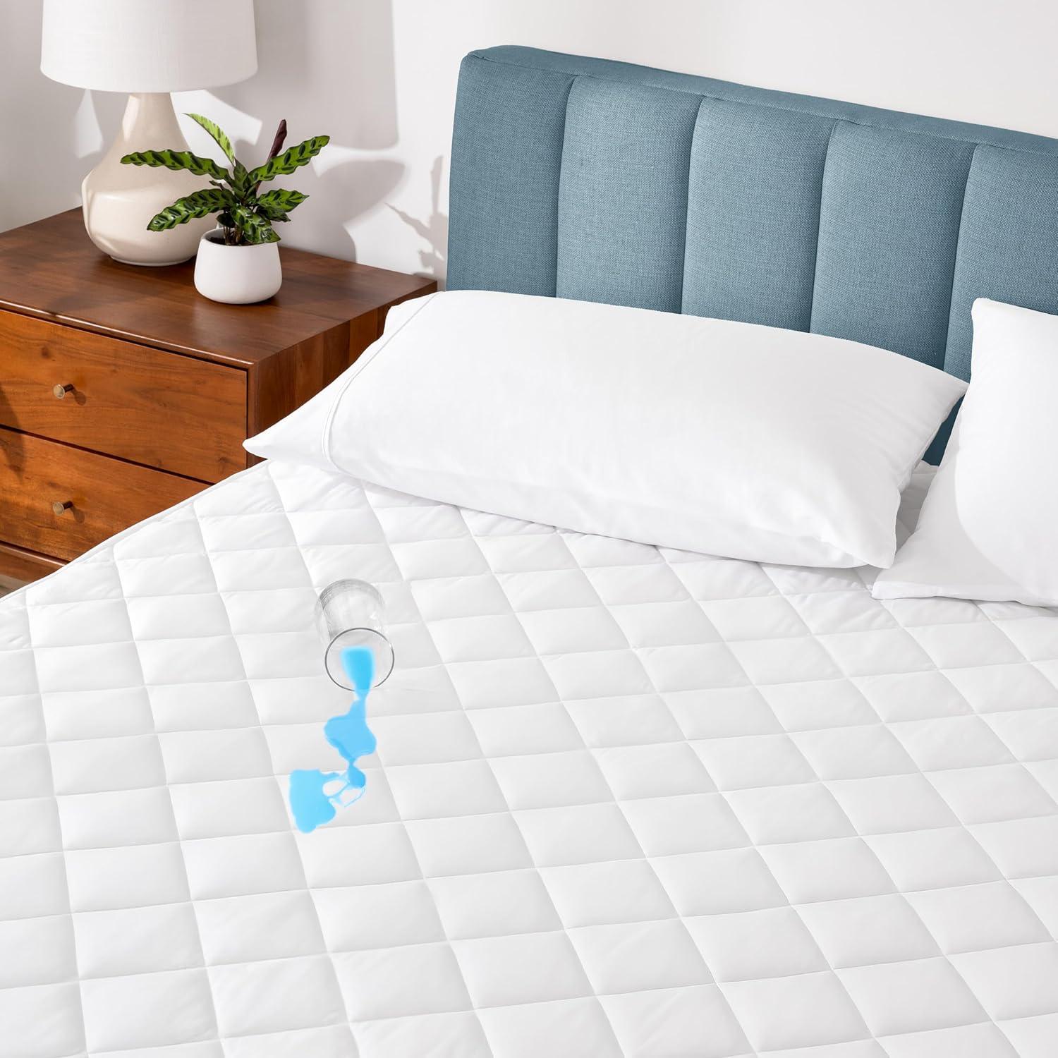 Bare Home Waterproof Quilted Mattress Pad
