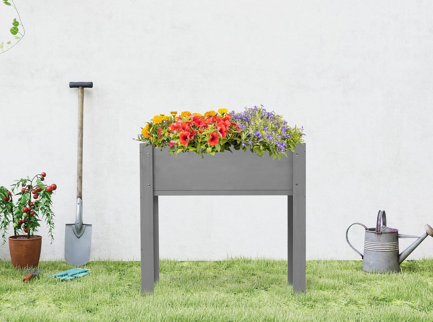 Arlmont & Co. Raised Garden Bed With Legs (31X16x31''), Solid Wood Elevated Planter Box For Outdoor