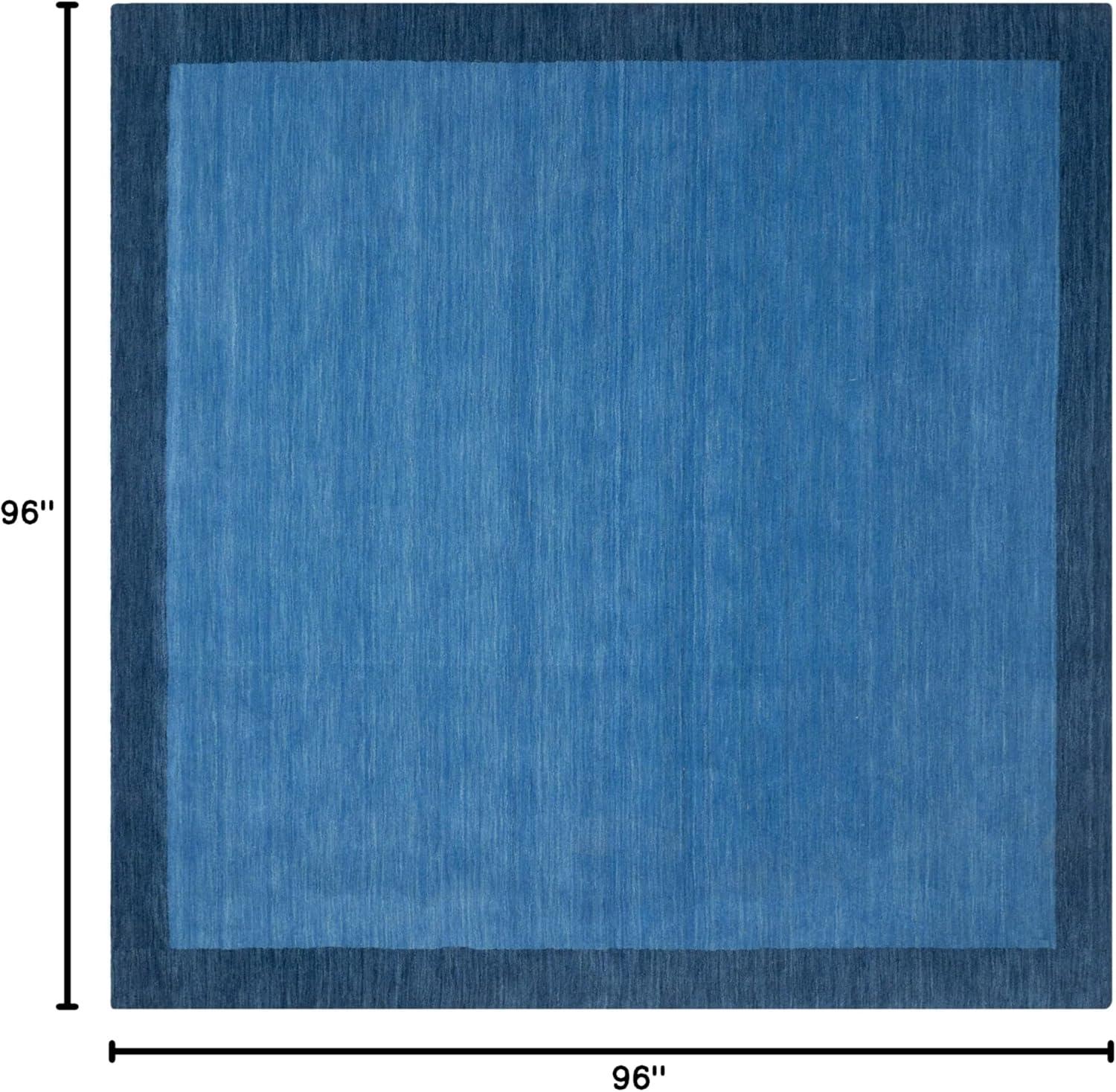 Himalaya HIM580 Hand Loomed Area Rug - Light Blue/Dark Blue - 8'x8' - Safavieh.