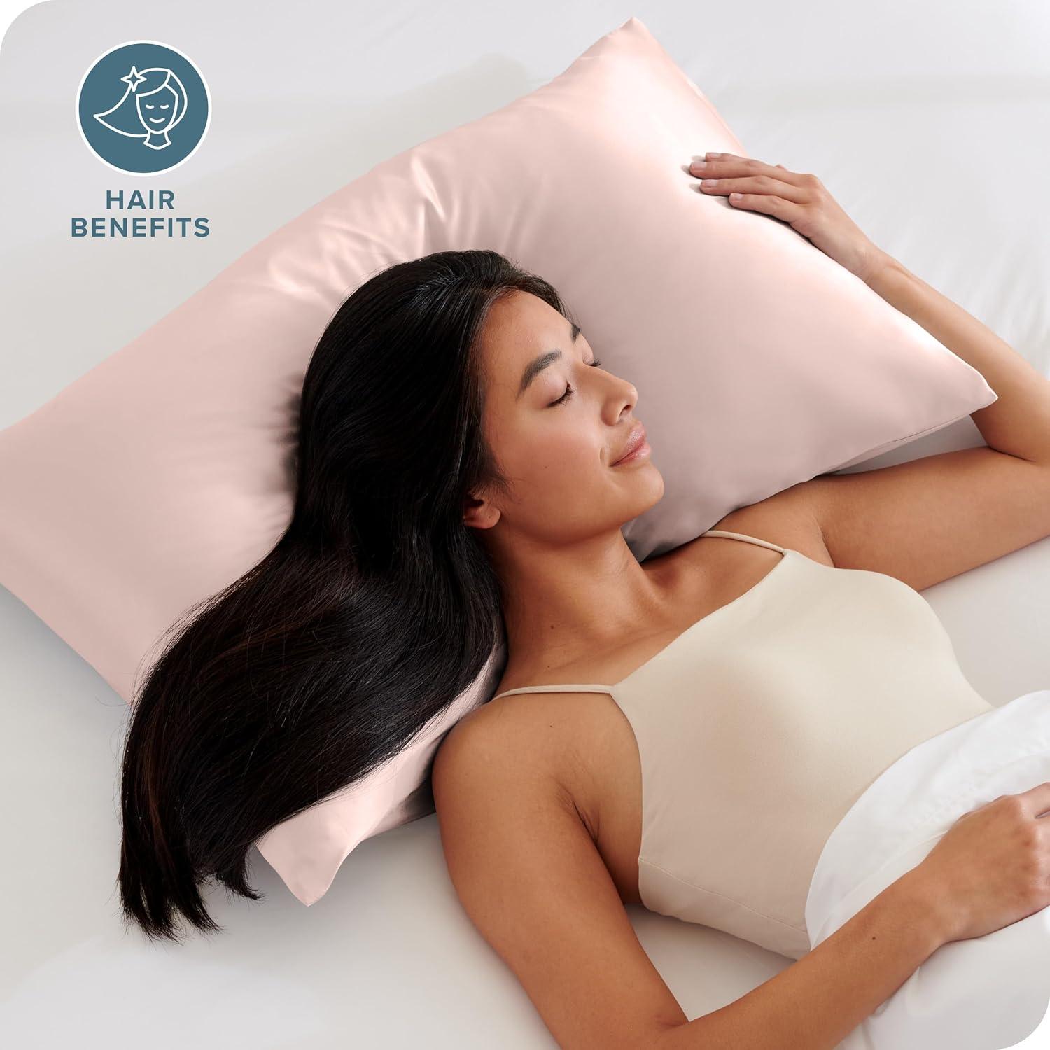 Bare Home Soft Poly Satin Pillowcase Set