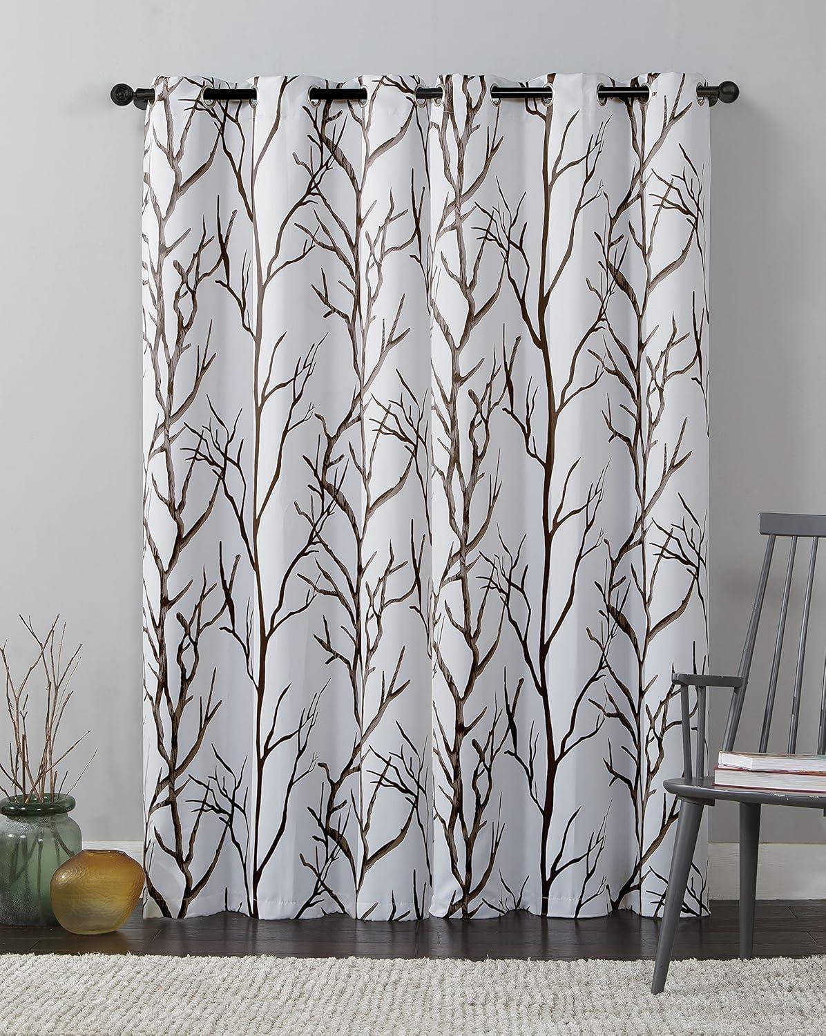 VCNY Home Kingdom Beige Branch Grommet Blackout Curtain, 40" x 84"