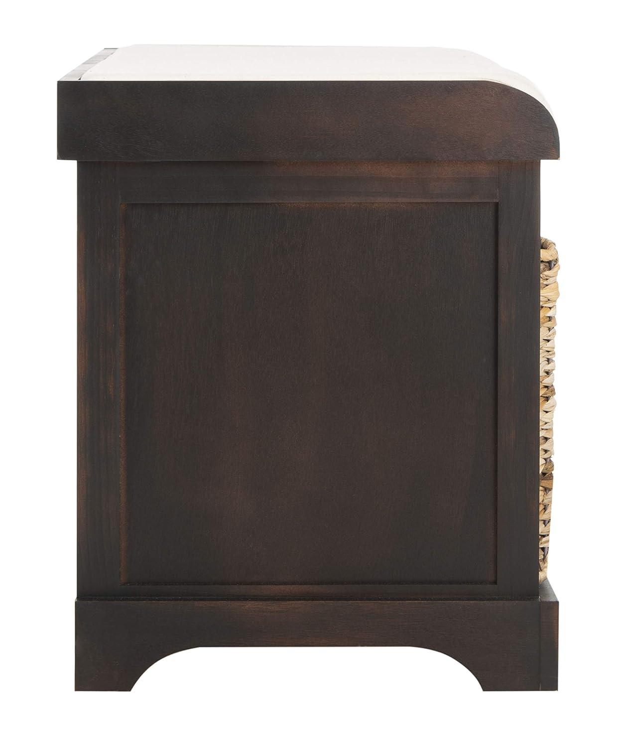 Freddy Wicker Storage Bench - AMH5736 - Brown - Safavieh