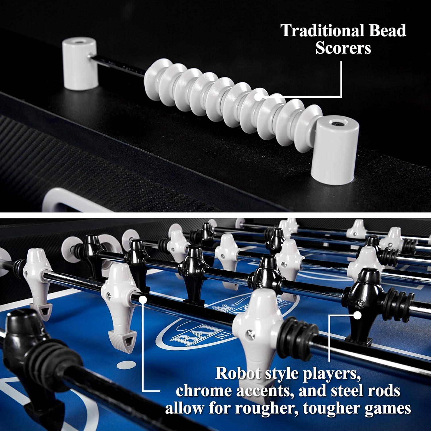 Barrington Billiards Company Barrington Billiards 58” Irvine Foosball Table, with Tabletop Sports Soccer Balls