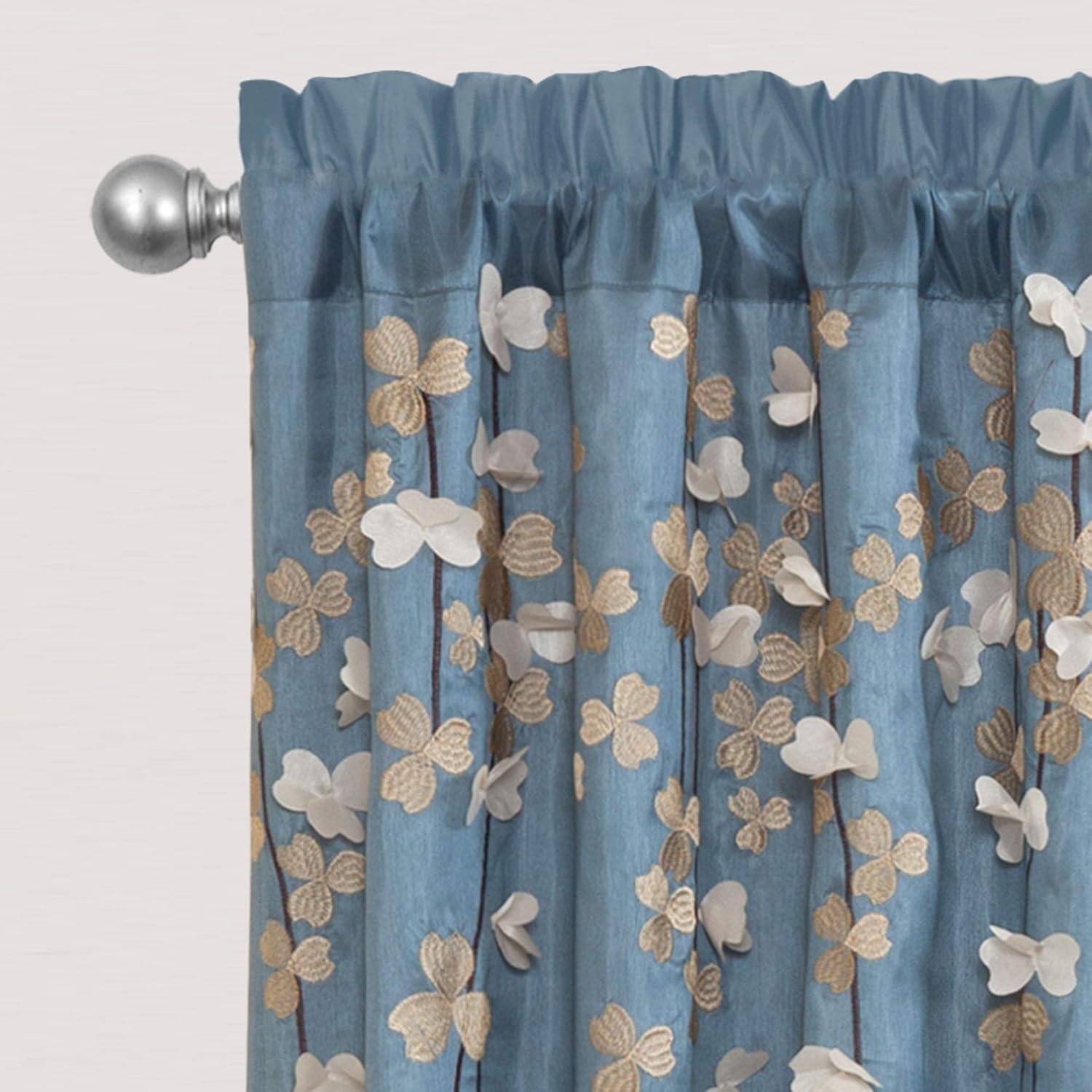 Lush Decor Polyester Semi Sheer Curtain Single Panel