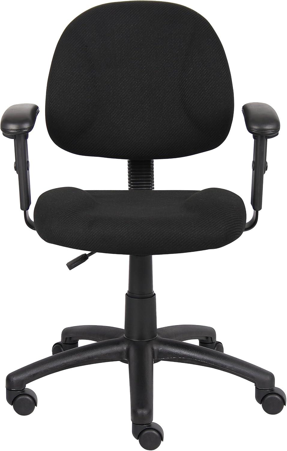 Boss Office Products DX Posture Office Chair with Adjustable Arms in Black
