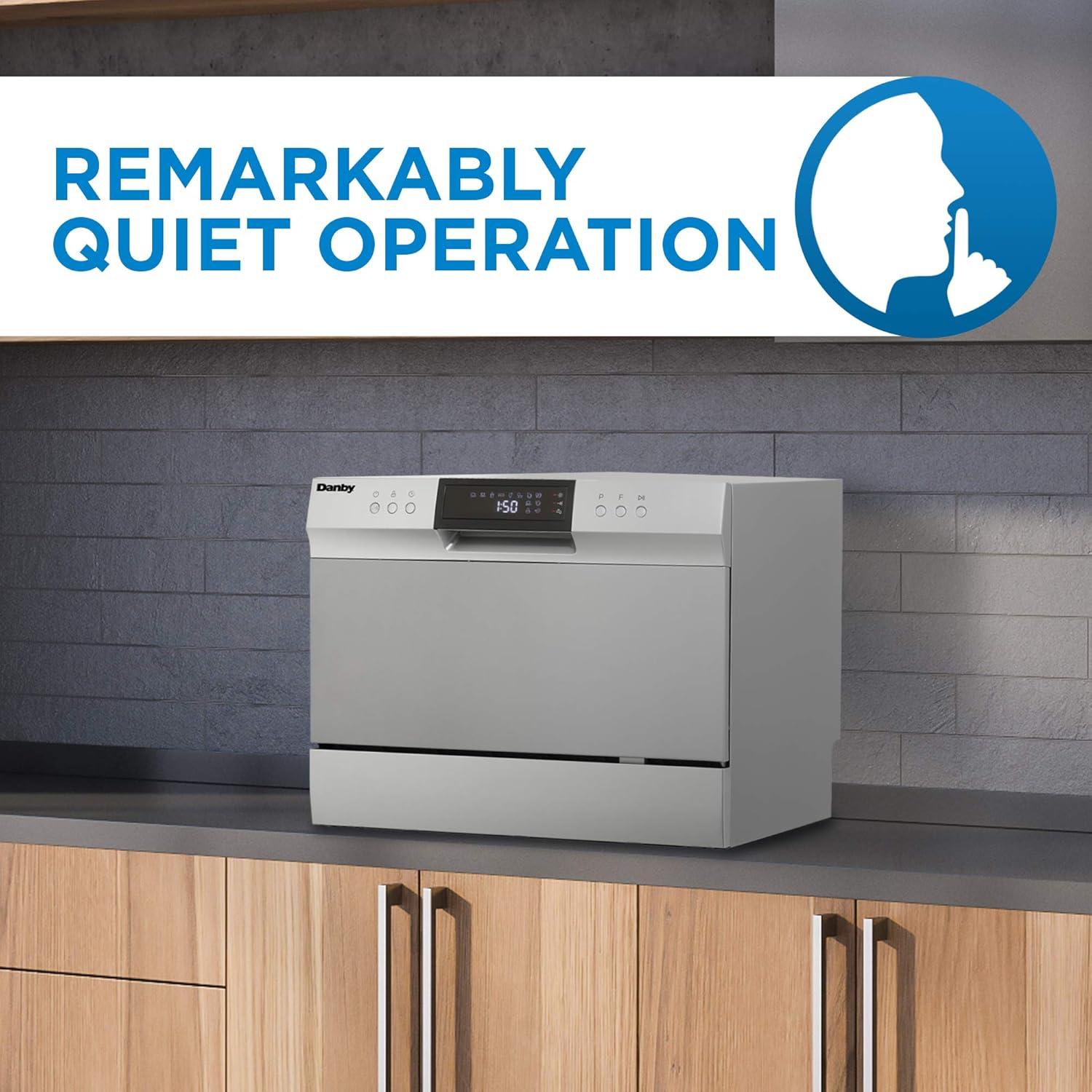 Danby DDW631SDB 6 Place Setting Countertop Dishwasher in Silver