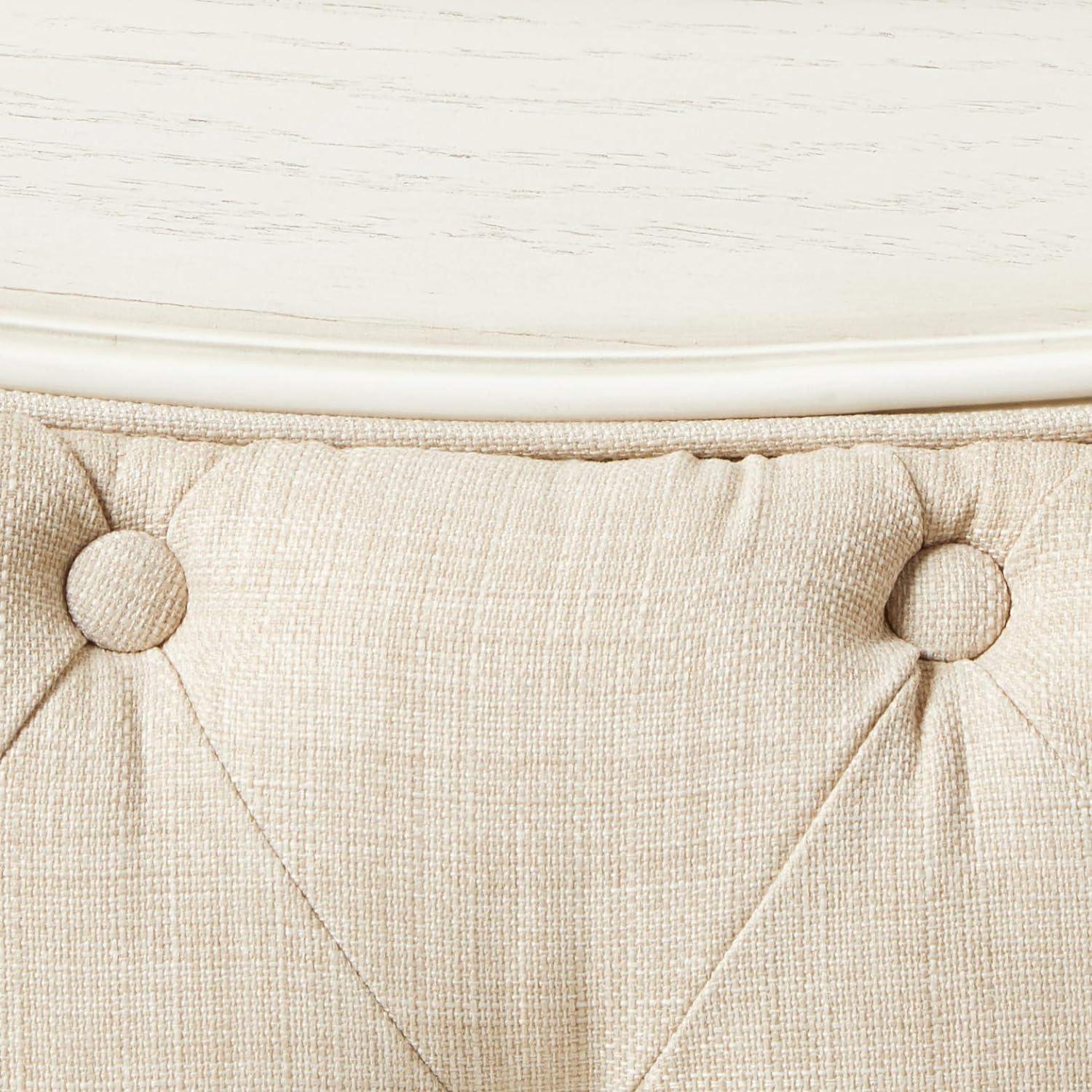 Acme Furniture Vintage Queen Traditional Panel Bed, Beige/Antique White