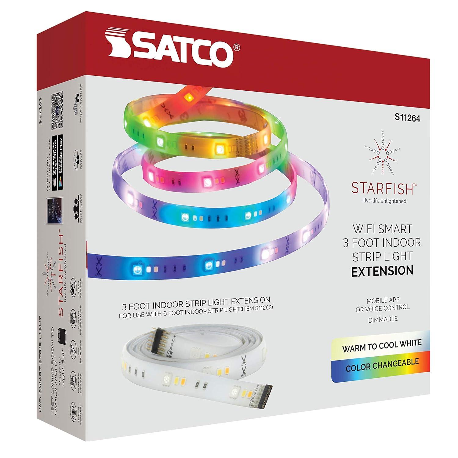 S11264 8 Watt; 3FT; Extension; LED; RGBW Strip Light; Starfish IOT; 120 Volt; 800 Lumens