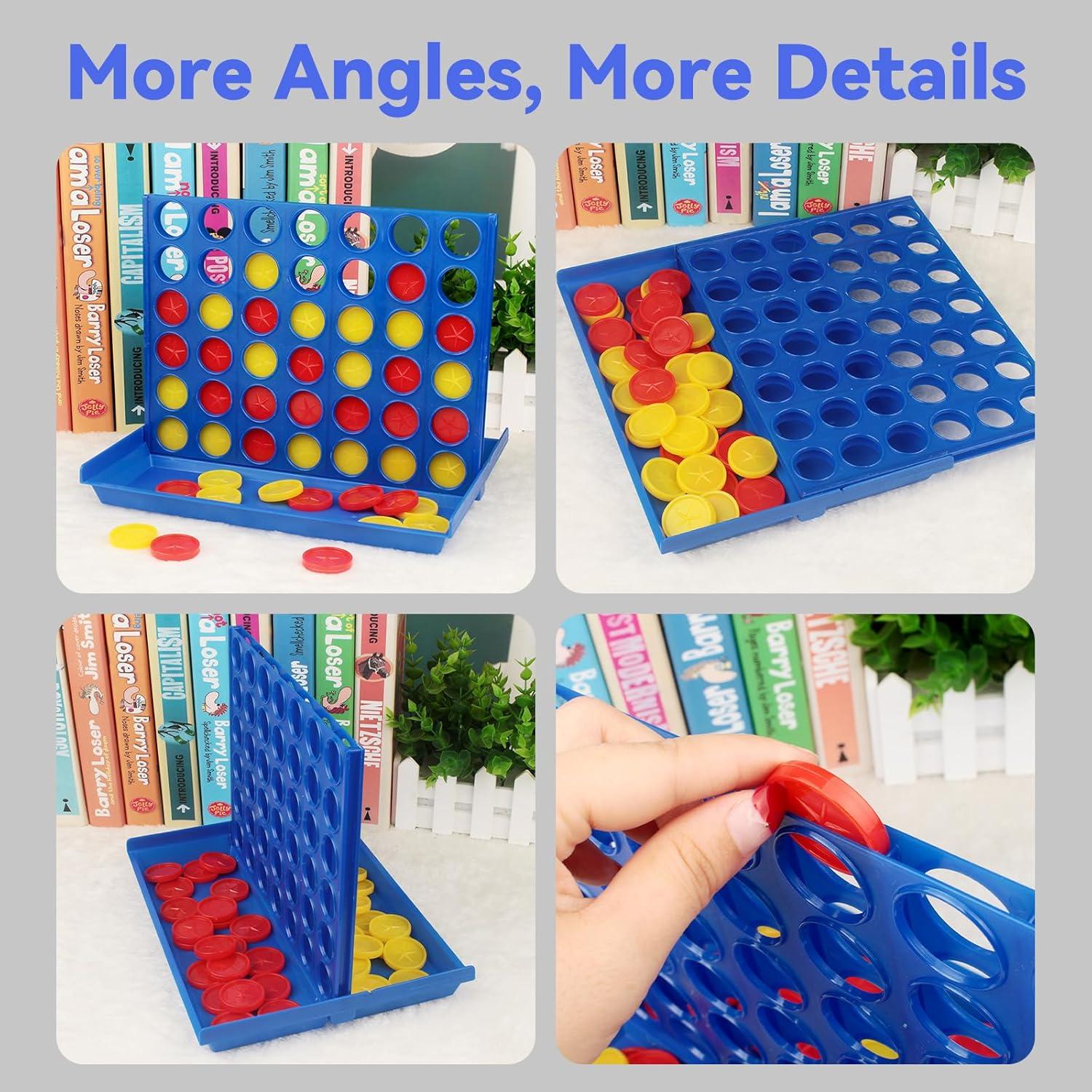 FNNMNNR Four in a Row Line Up 4 Gaming Fun Set  Travel Portable Convenient Size  Classic Fun Educational Family Games