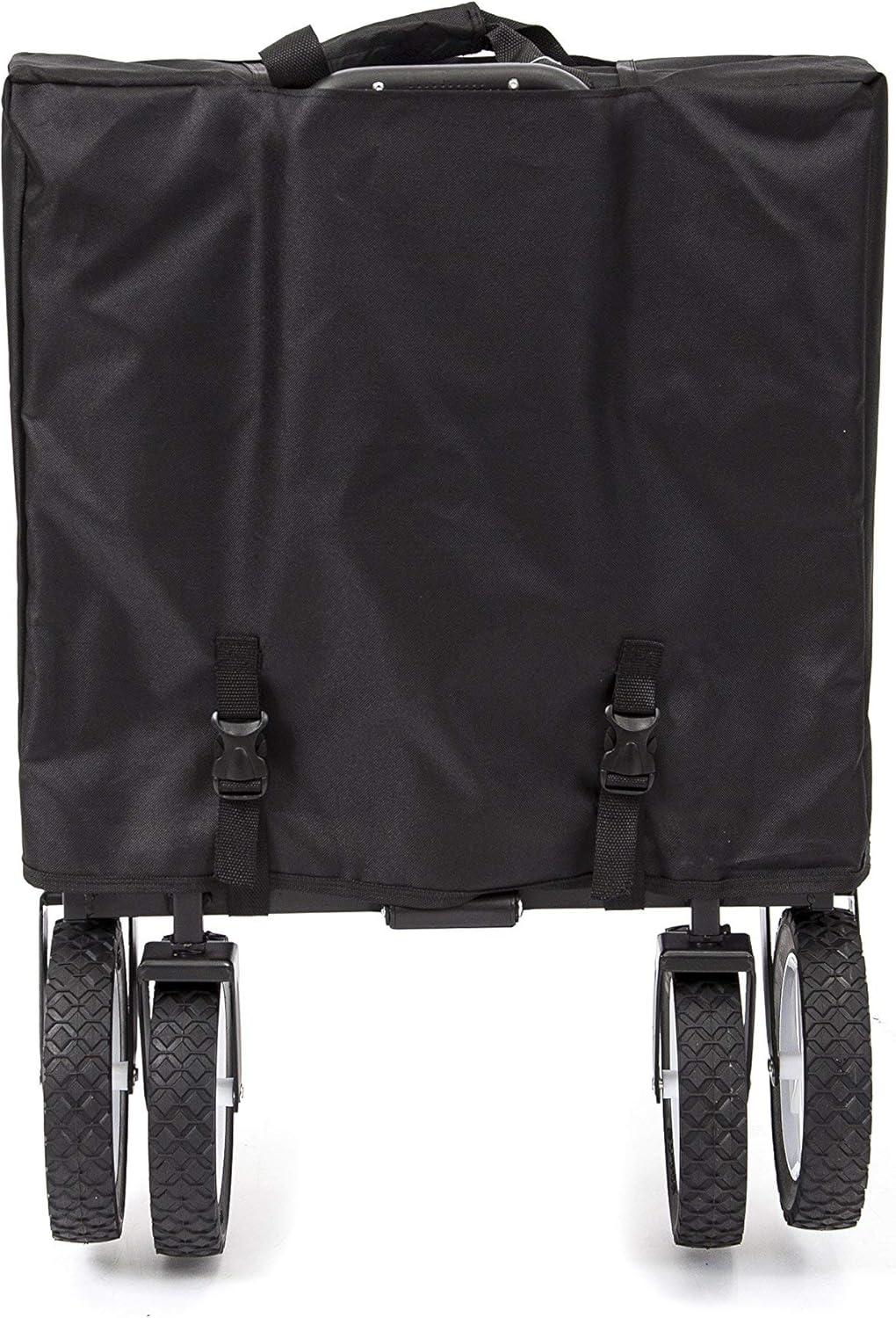 Mac Sports Collapsible Folding Outdoor Utility Wagon, Black