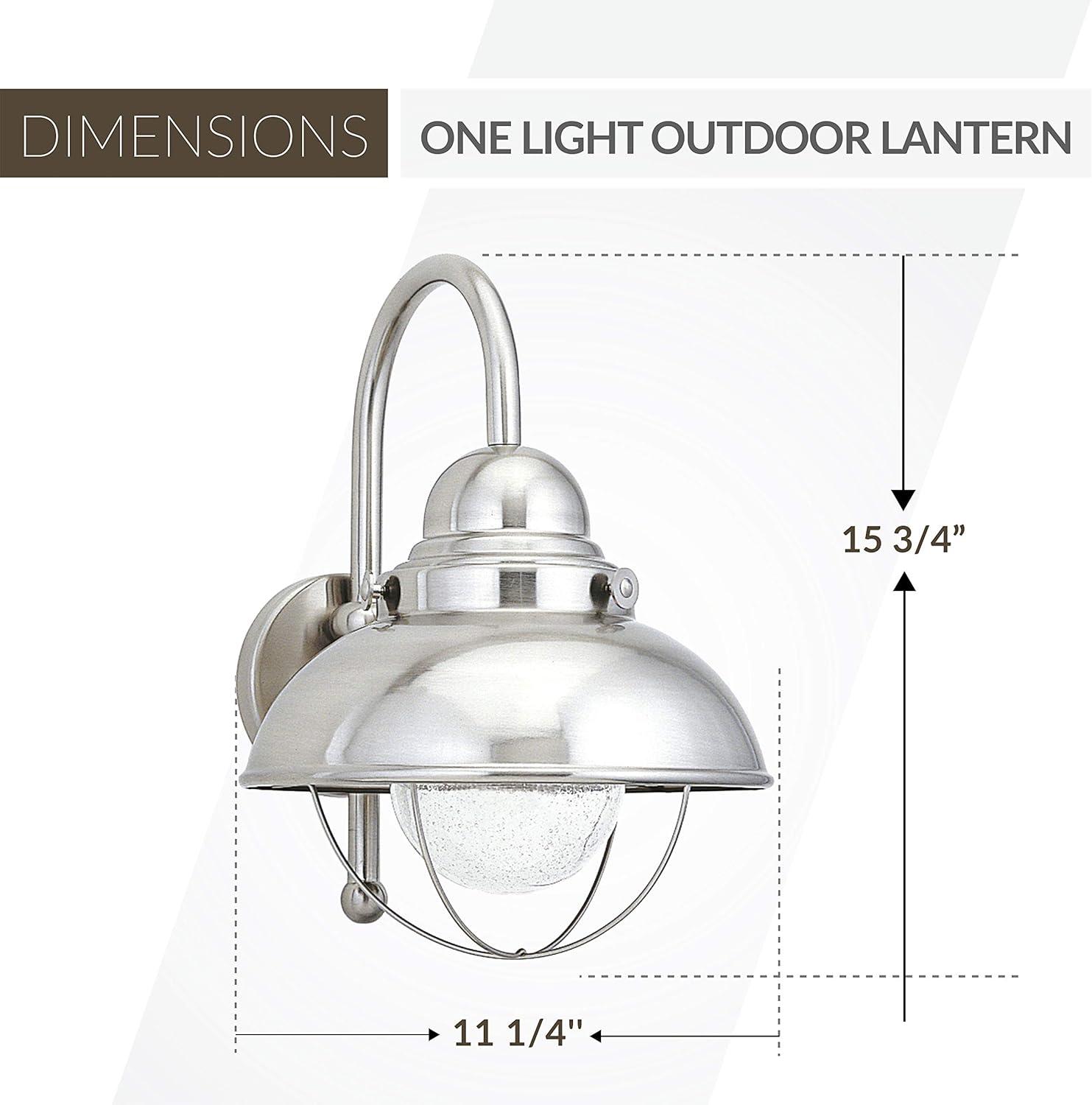 Brushed Stainless Steel LED Outdoor Wall Lantern