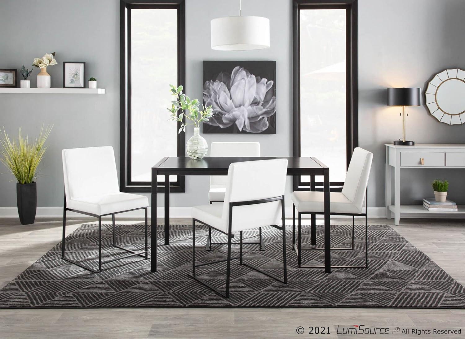 LumiSource Black Metal, Black Wood Fuji Dinette Table