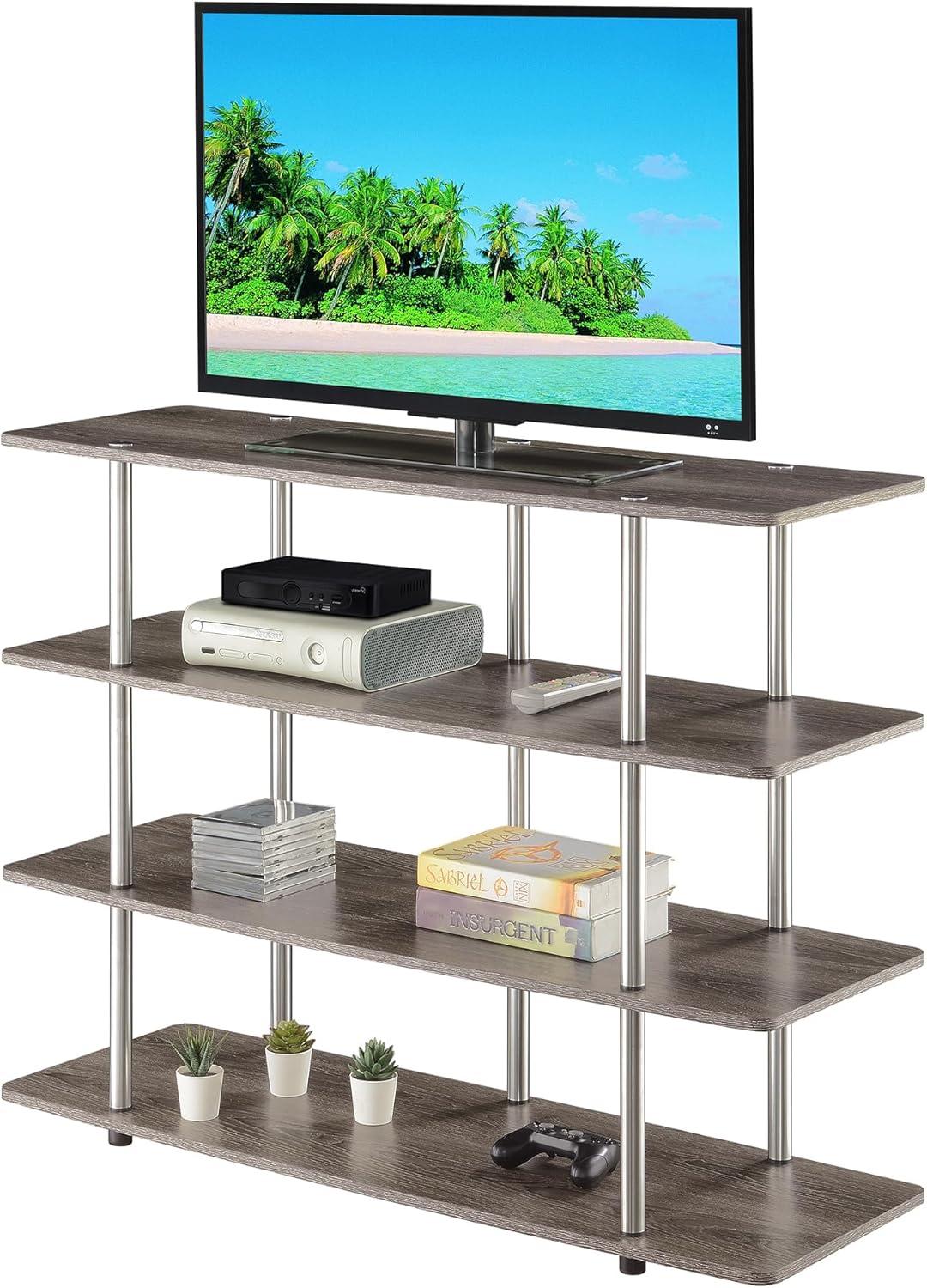 Convenience Concepts Designs2Go XL Highboy 4 Tier TV Stand, Multiple Finishes