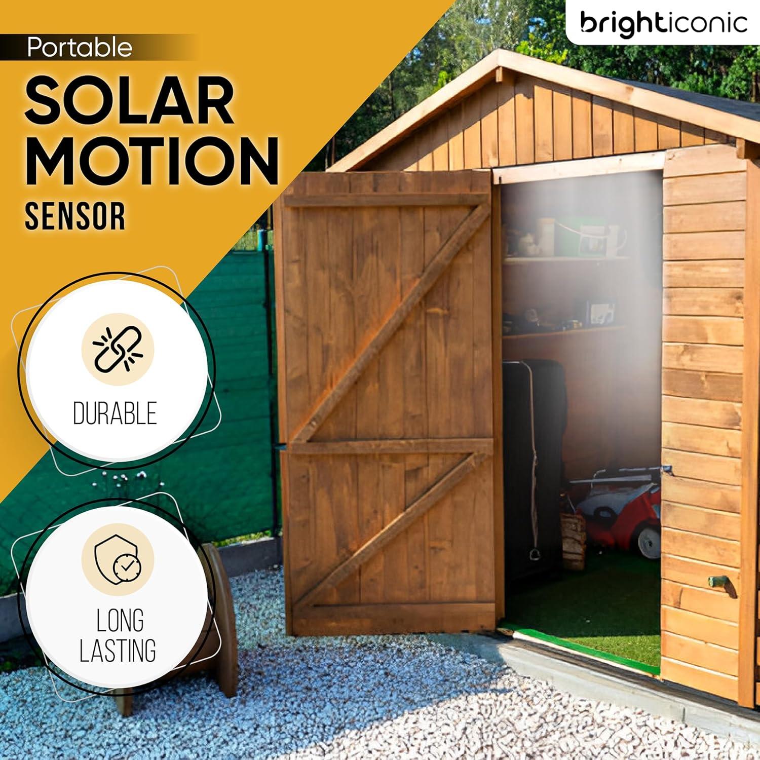 Exterior Motion Sensor Lights Solar for Portable Toilet, Dog House, Shed Light 65 Lumens ‎BICSL20-02