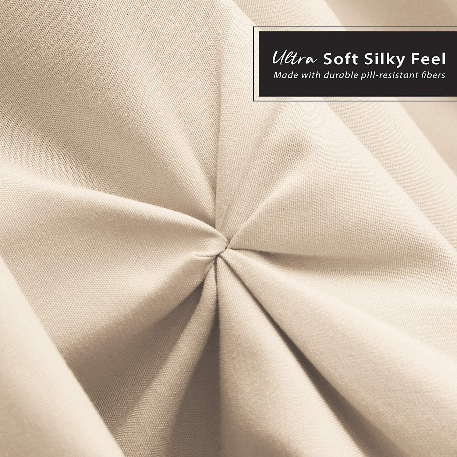 Nestl Light Grey Bed Skirt Queen Size, Pinch Pleat Queen Bed Skirt, 14" Inch Drop Queen Bedskirt, Hotel Quality Light Grey Bed Skirts, Microfiber Bedskirt for Queen Bed, Light Grey Queen Bed Skirt