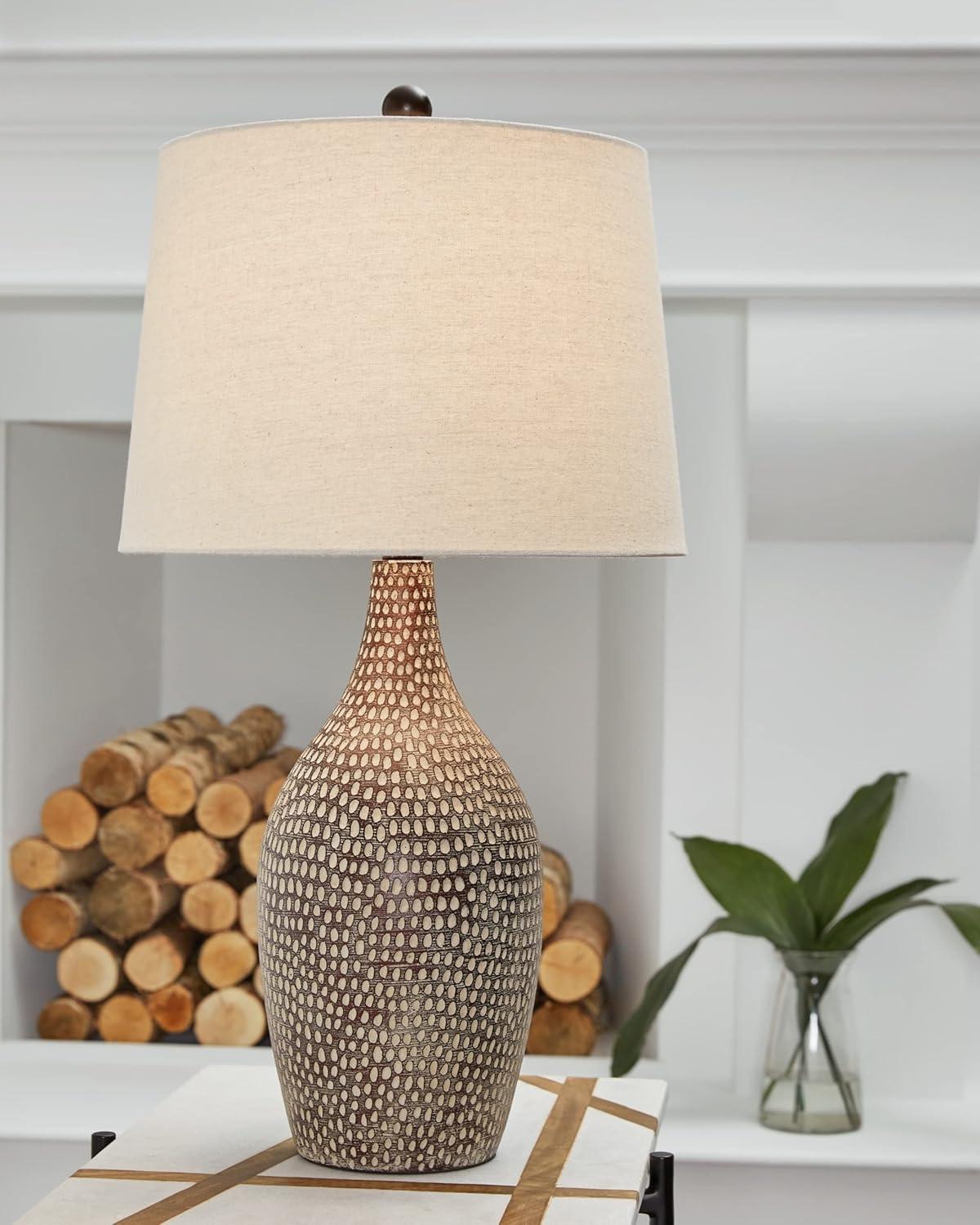 Signature Design by Ashley Laelman Table Lamps: Bohemian Style, 3-Way Lighting, UL Listed