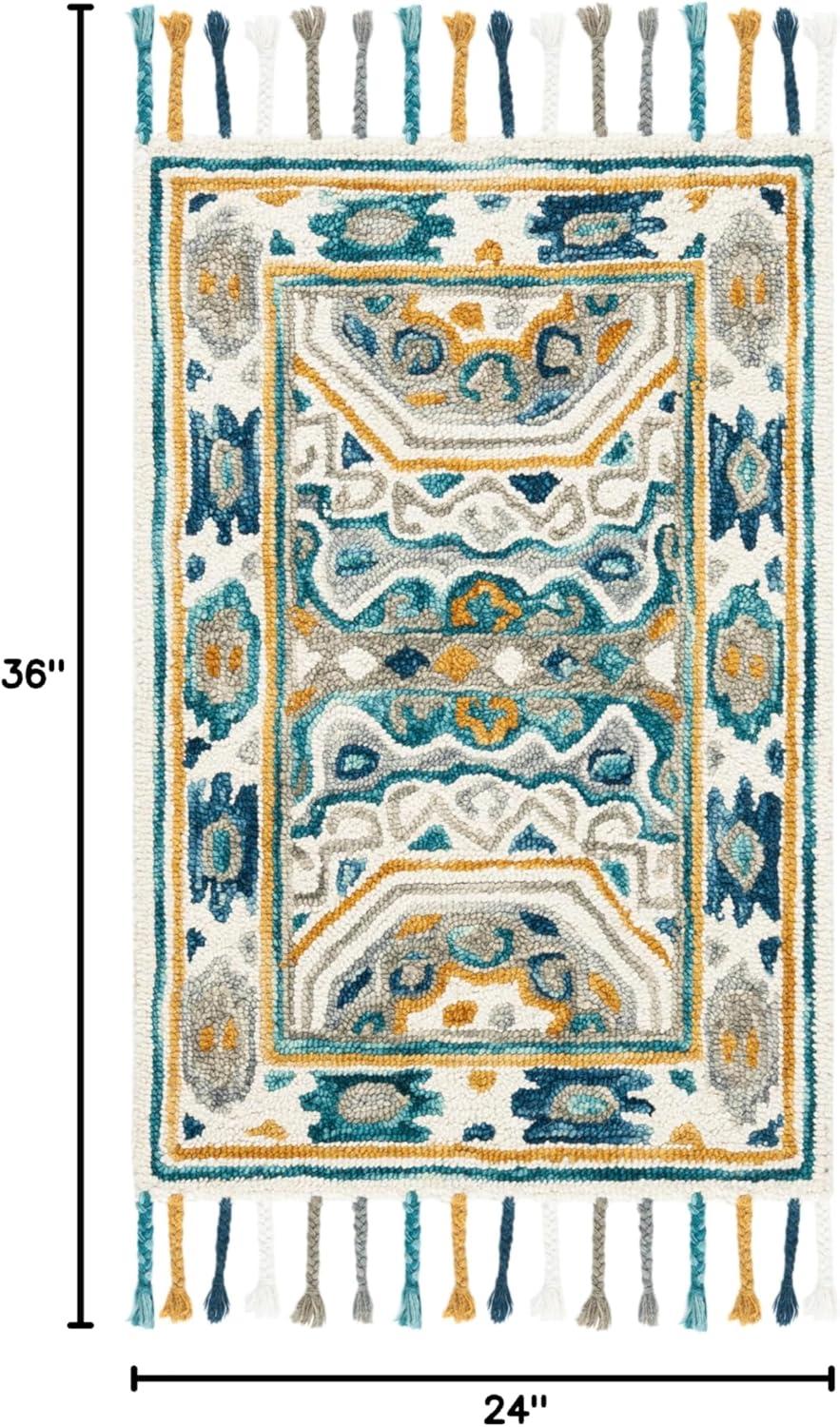 Aspen APN251 Hand Tufted Accent Rug - Ivory/Charcoal - 2' X 3' - Safavieh.