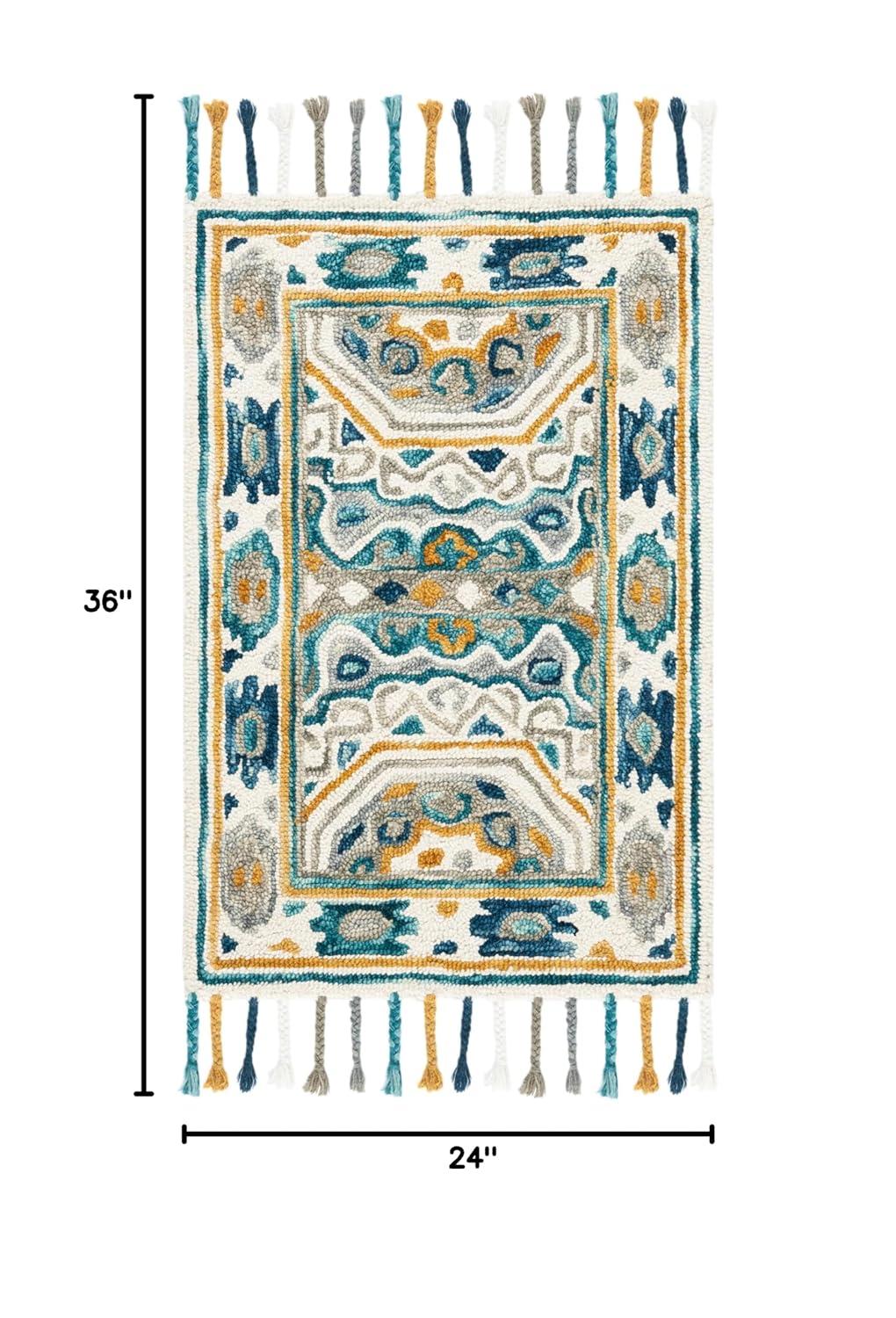 Aspen APN251 Hand Tufted Accent Rug - Ivory/Charcoal - 2' X 3' - Safavieh.