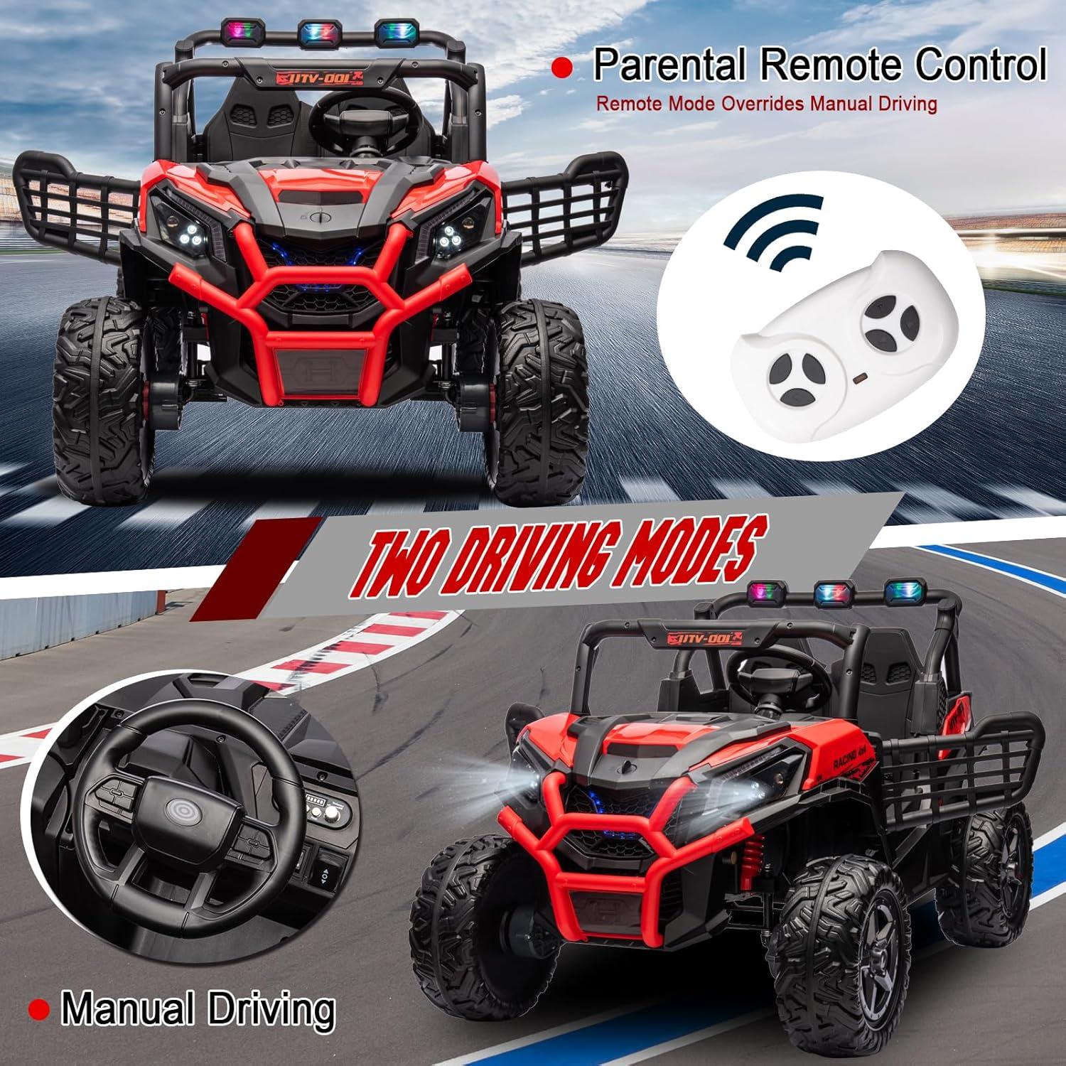 Ride on UTV Car, 24V Battery Powerd Electric Off-Road UTV Car w/Remote Control