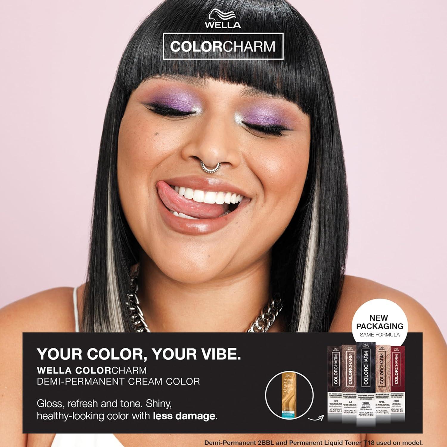 Wella Color Charm Gloss & Refresh Demi-Permanent Cream Hair Color - 5N - Lightest Neutral Brown