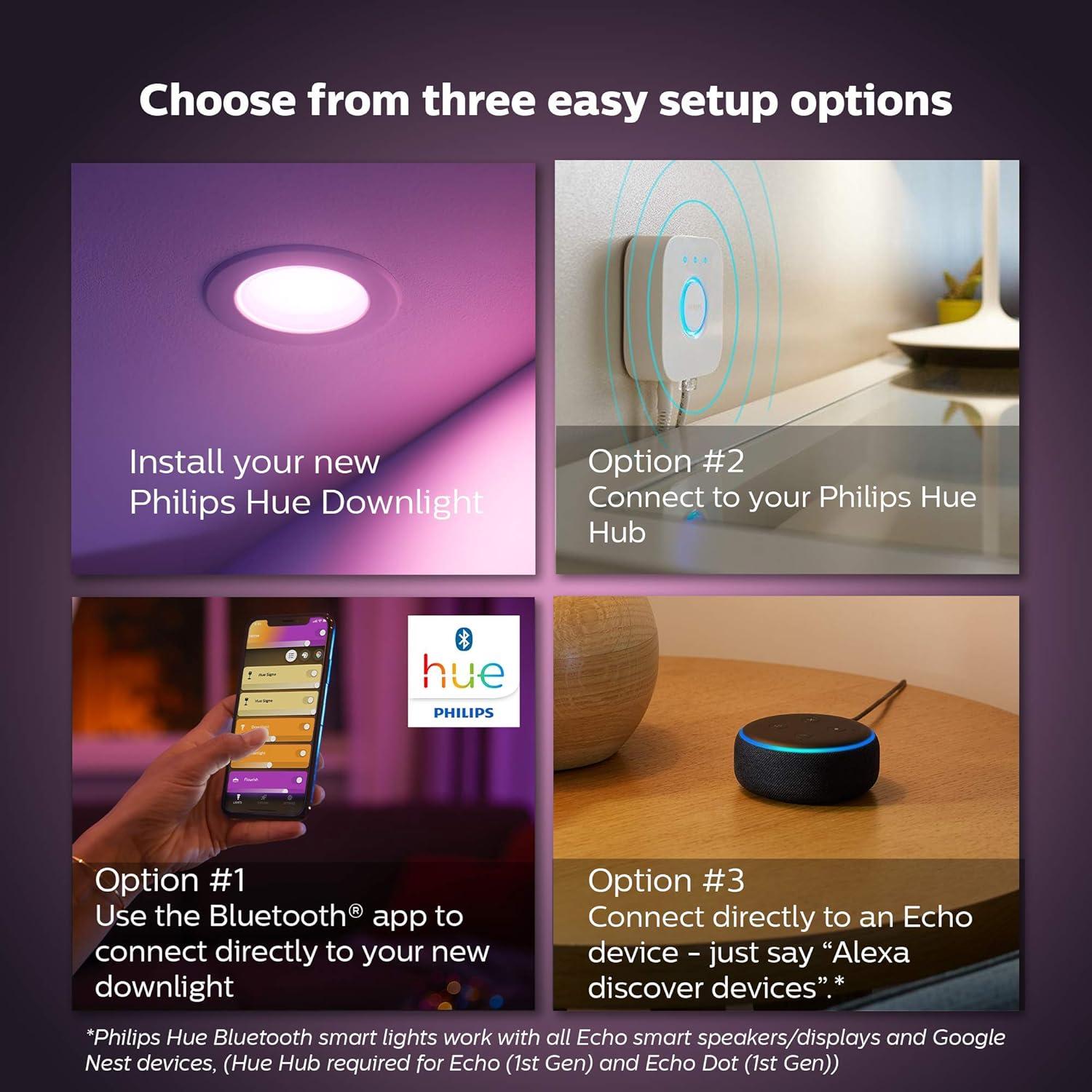 Philips Hue Downlight 4" White and Color Ambiance