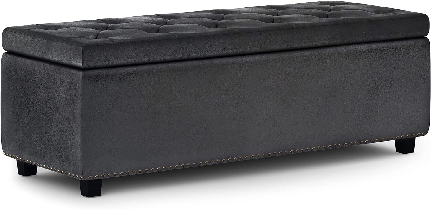 Simplihome Large Storage Ottoman Bench, Hamilton