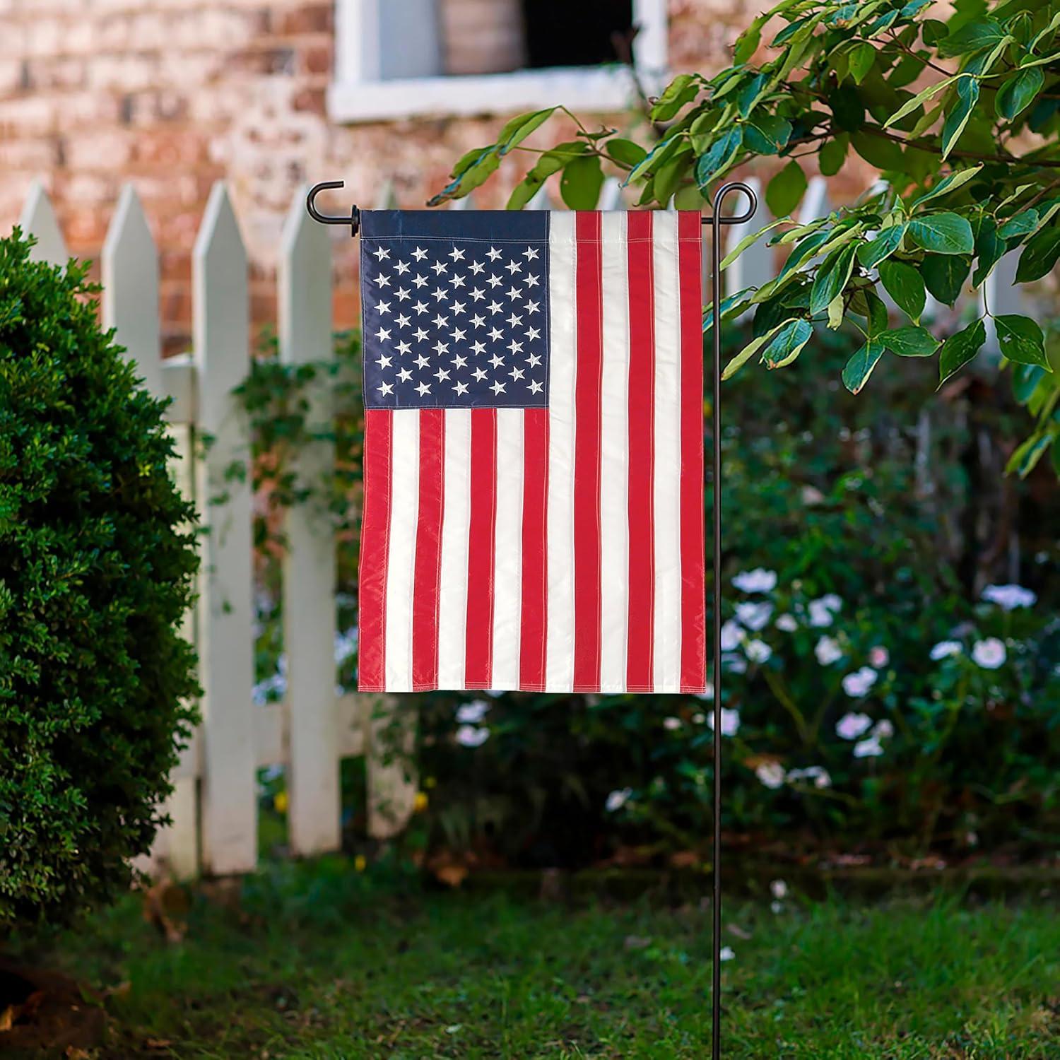 Double Sided 18'' H x 12.5'' W Nylon Independence Day Garden Flag