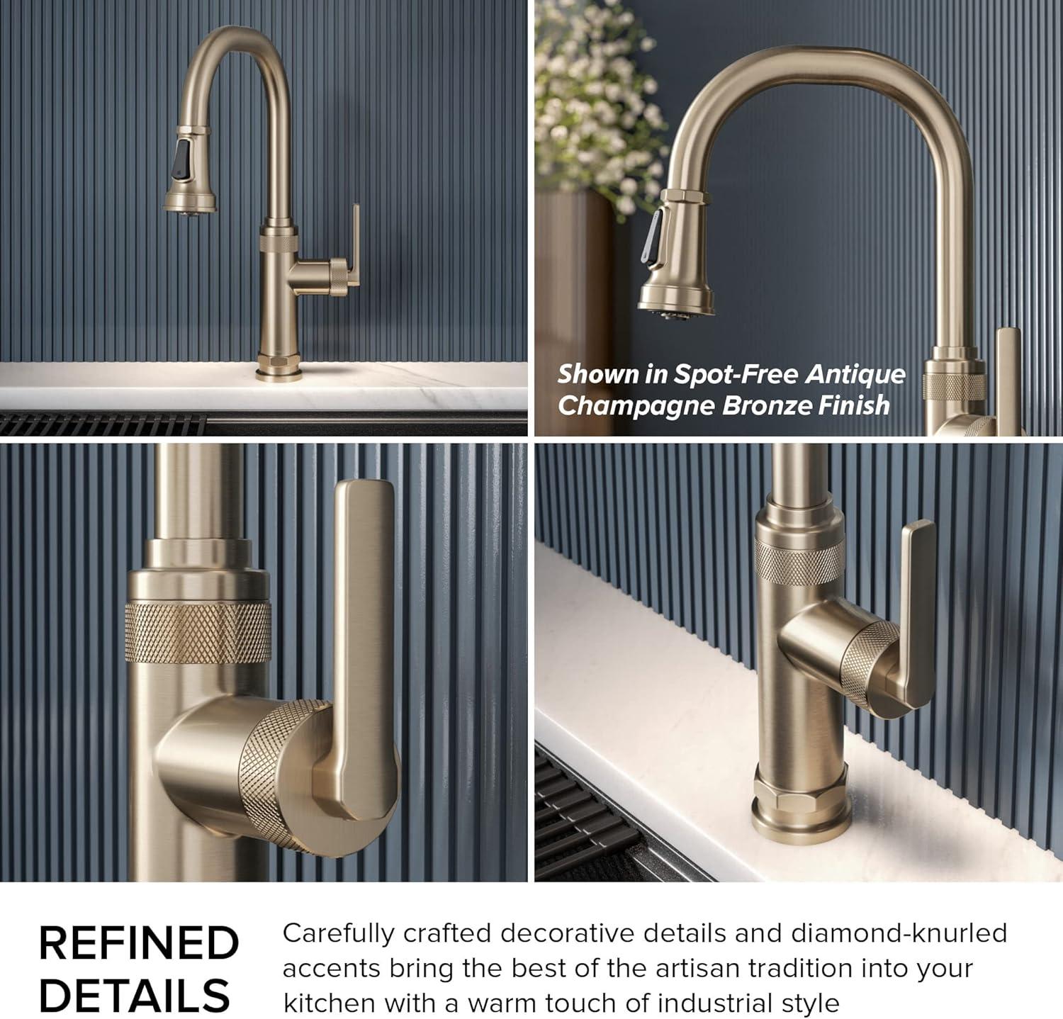 KRAUS Allyn Industrial Pull-Down Single Handle Kitchen Faucet