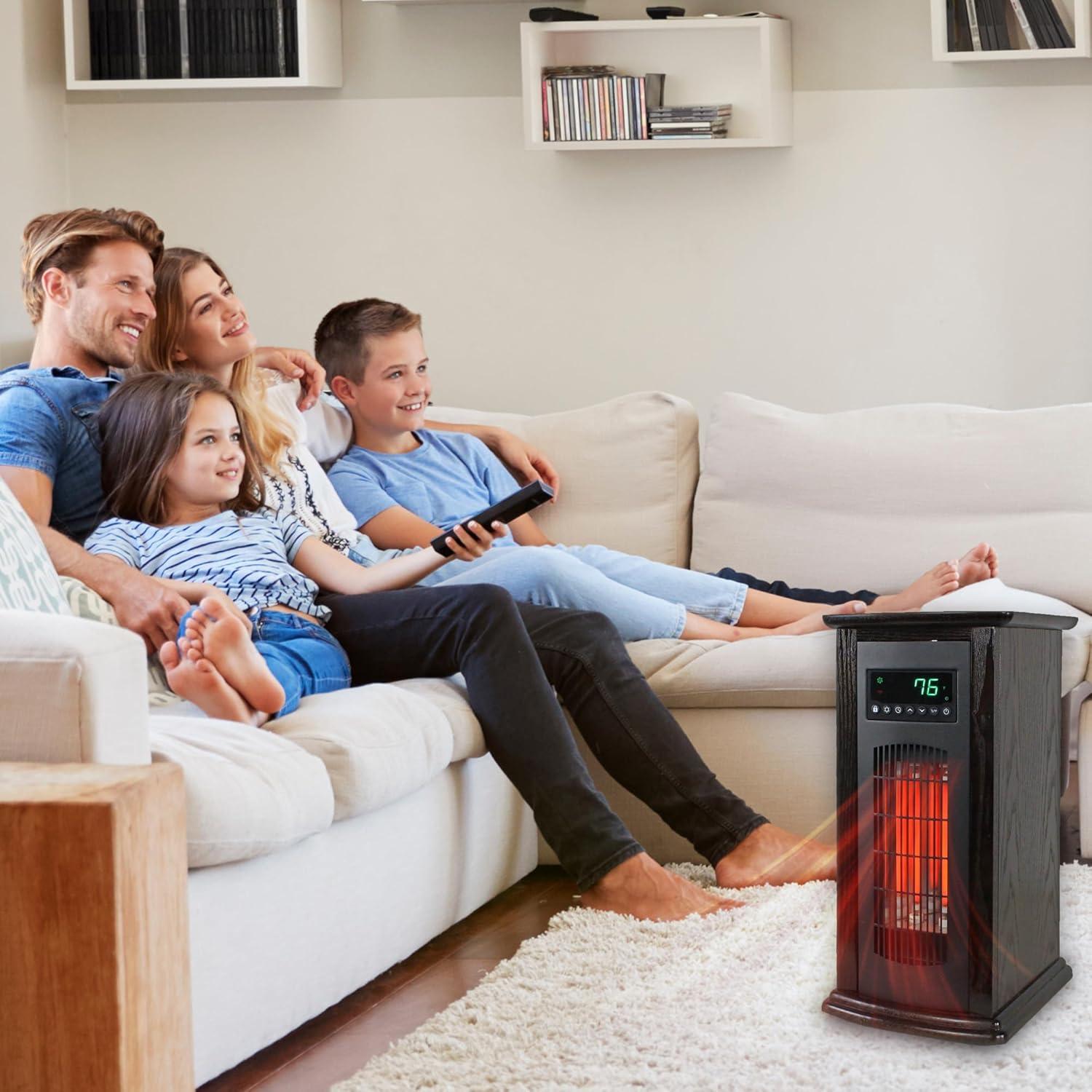 Lifesmart LifeSmart LifePro 1500 Watt 1500 BTU Infrared Quartz Indoor Tower Space Heater