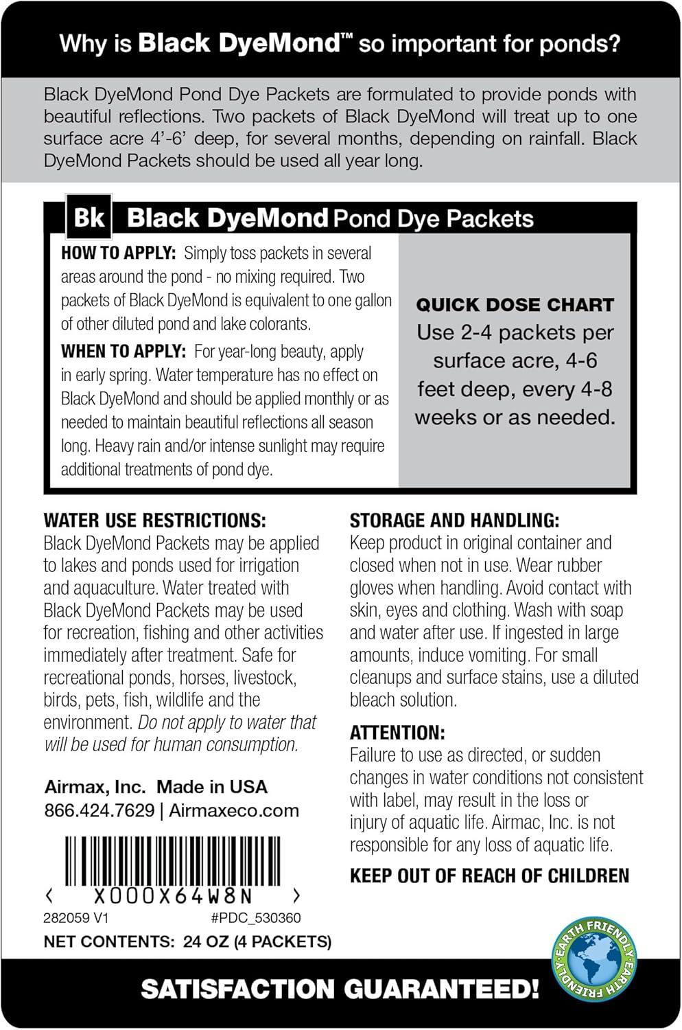 Pond Logic Black DyeMond Pond Dye, 16 Packets