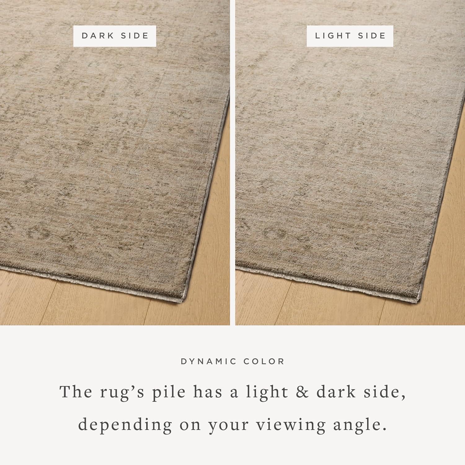 Junie II Rug Magnolia Home by Joanna Gaines x Loloi - Oatmeal and Smoke / 7'10" Round