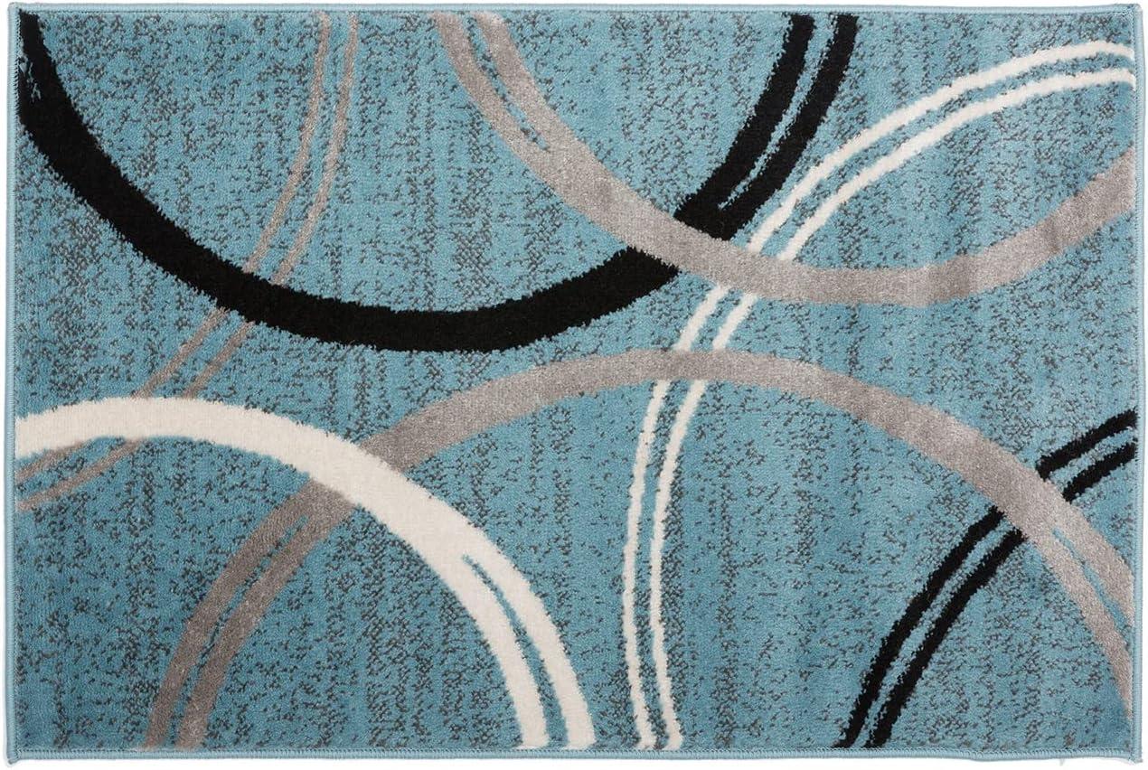 World Rug Gallery Contemporary Abstract Circles Design Area Rug