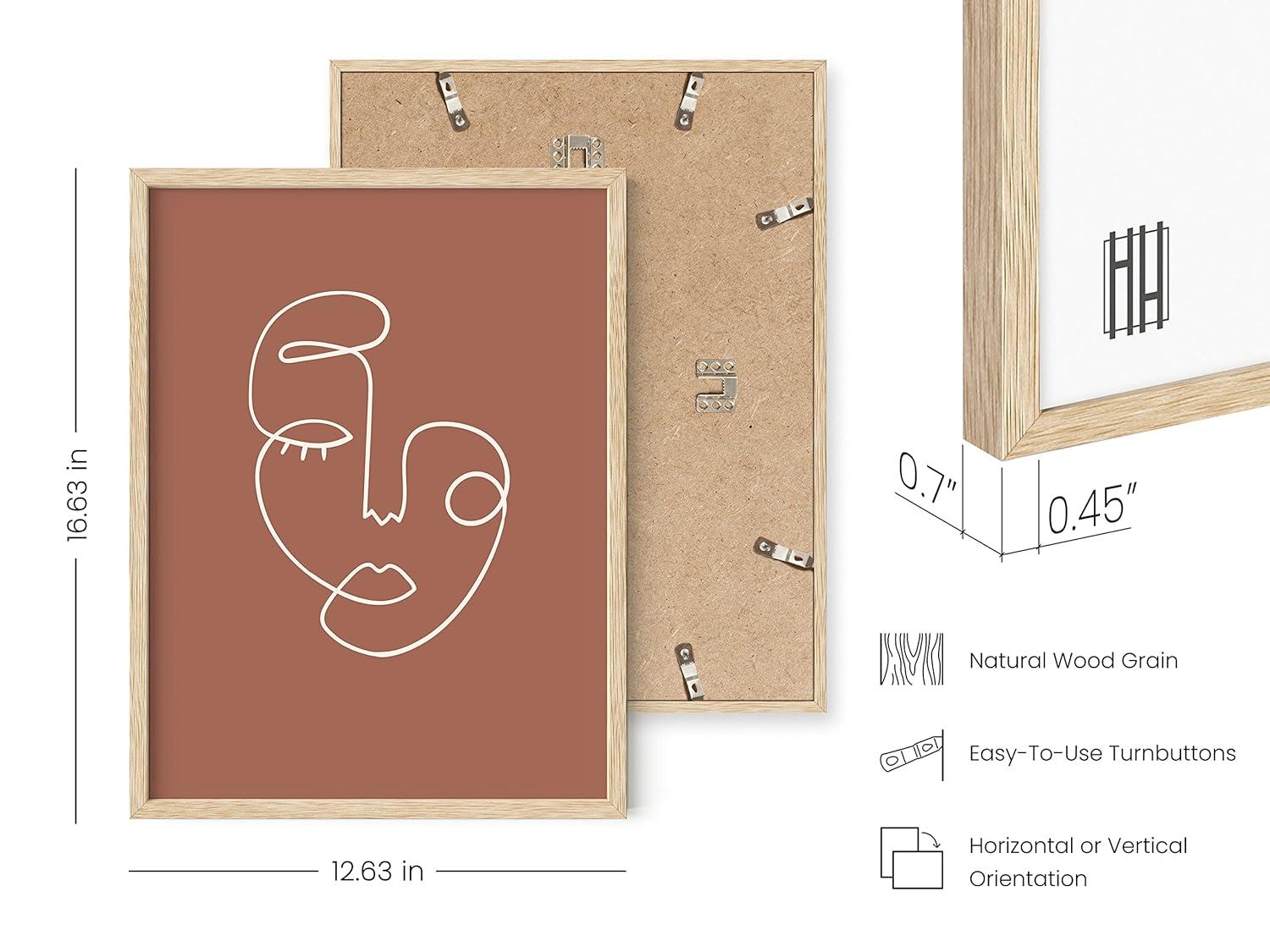 HAUS AND HUES Woman Drawing Line Art Wall Decor - Female Figure Wall Art | Silhouette Drawings Artwork Line Drawing Wall Art Minimalist Wall Decor | 12"x16" UNFRAMED