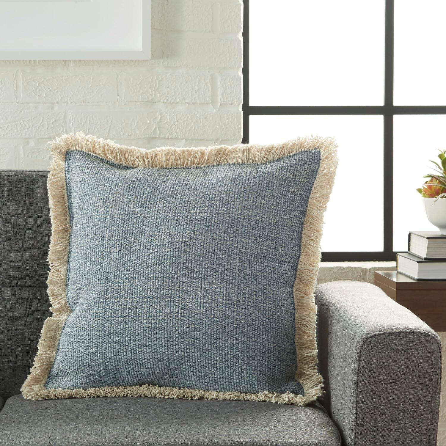 Nourison Life Styles Solid Ocean Decorative Throw Pillow , 18" x 18"