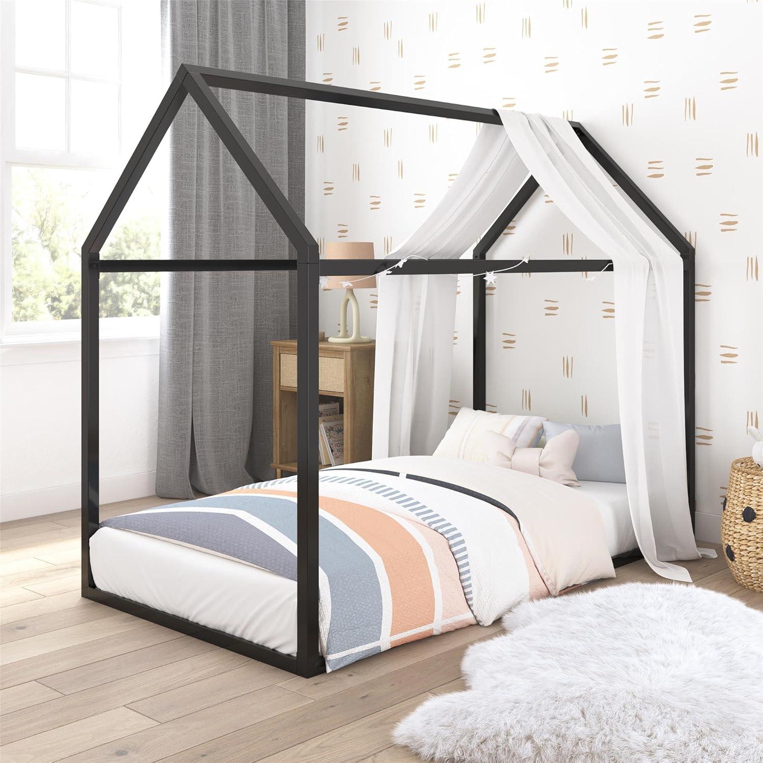 Max & Finn Skyler Metal Montessori House Bed