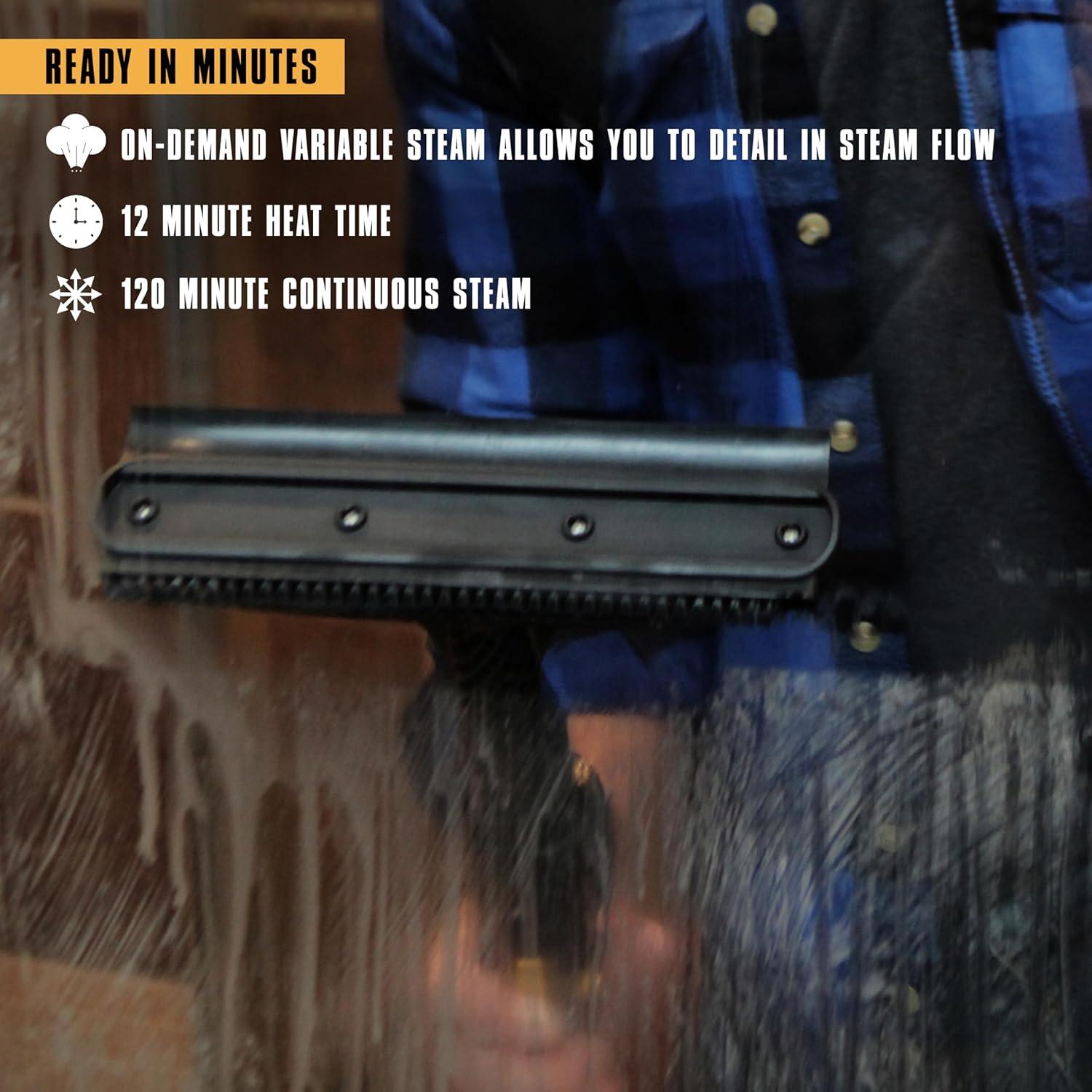 McCulloch MC1385 Deluxe Canister Steam Cleaner, 2-Hour Runtime, Chemical-Free, 23 Accessories: Mop Head, Brushes & More