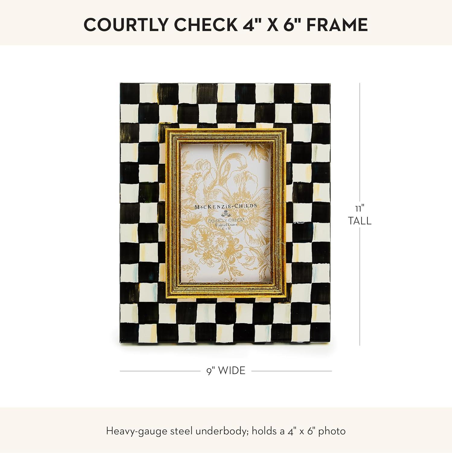 Classic Black and Gold Trim 4x6 Tabletop Photo Frame