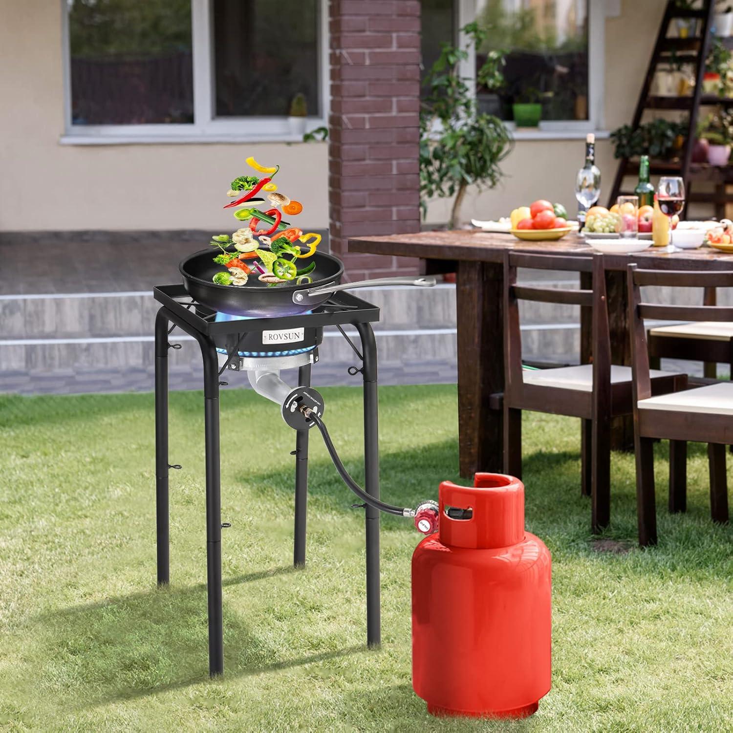 High Pressure Black Cast Iron Single Burner Gas Stove
