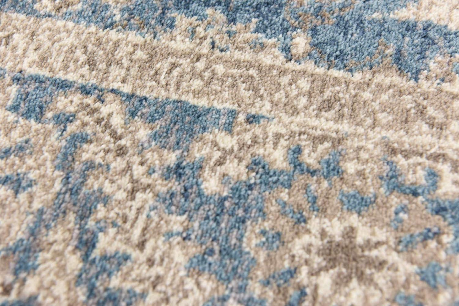 Unique Loom Salzburg Collection Area Rug - Altstadt (5' 1" Square Cream/Gray)